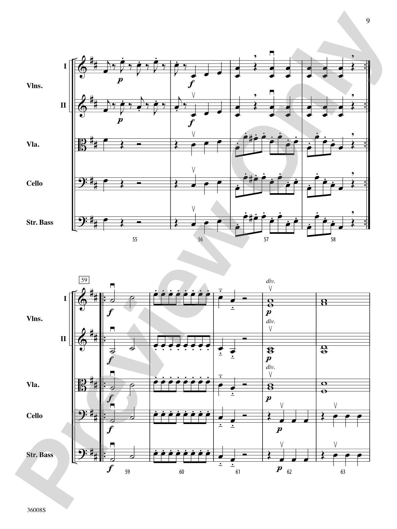 Symphony No. 1: String Orchestra Conductor Score & Parts