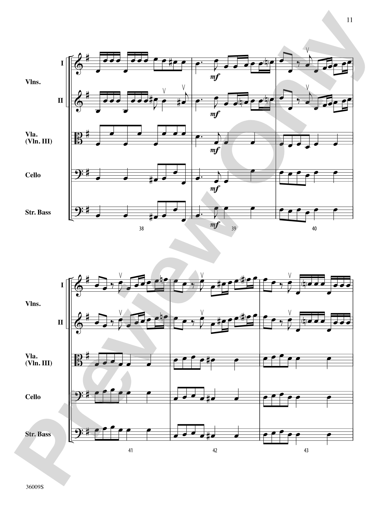 Concerto in G Major (from the Concerto for Two Mandolins): String Orchestra Conductor Score & Parts