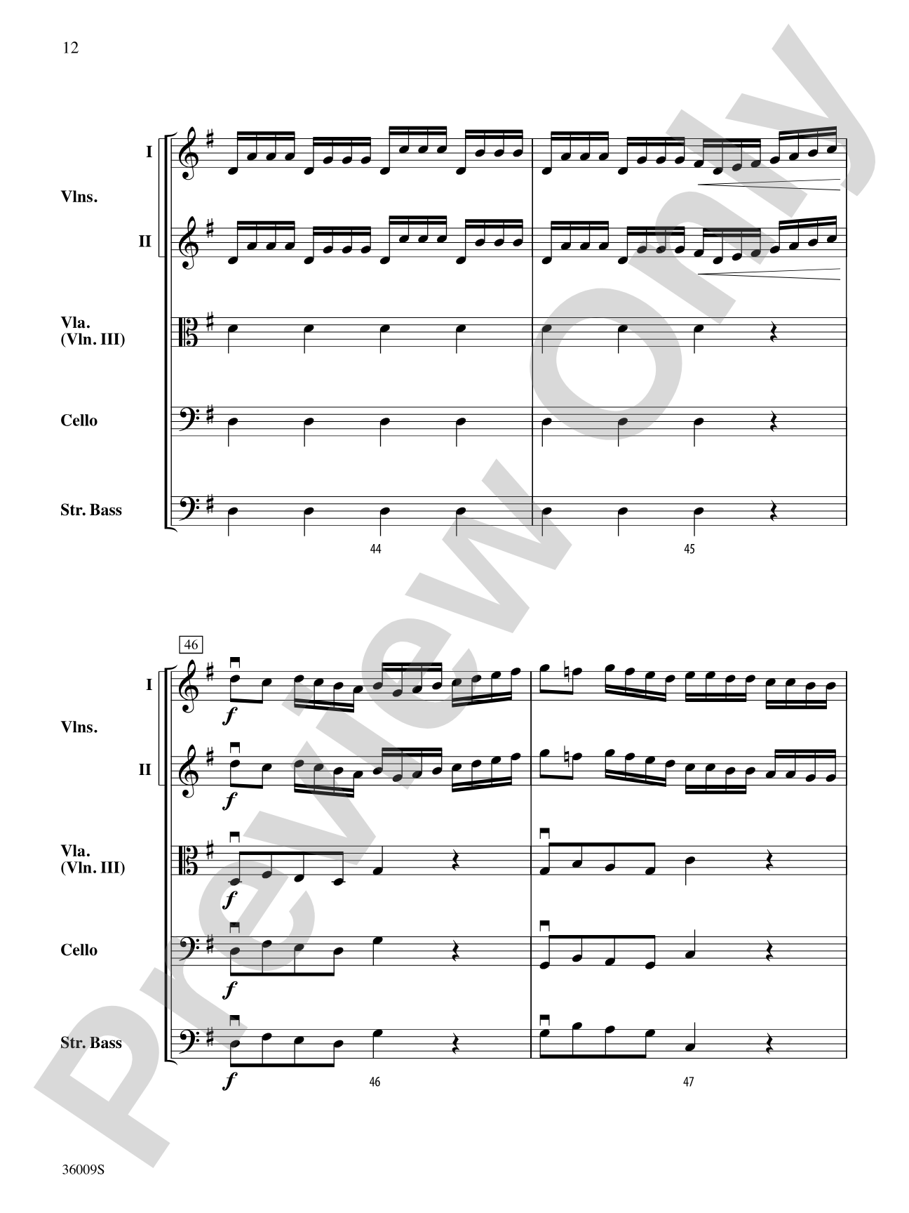 Concerto in G Major (from the Concerto for Two Mandolins): String Orchestra Conductor Score & Parts