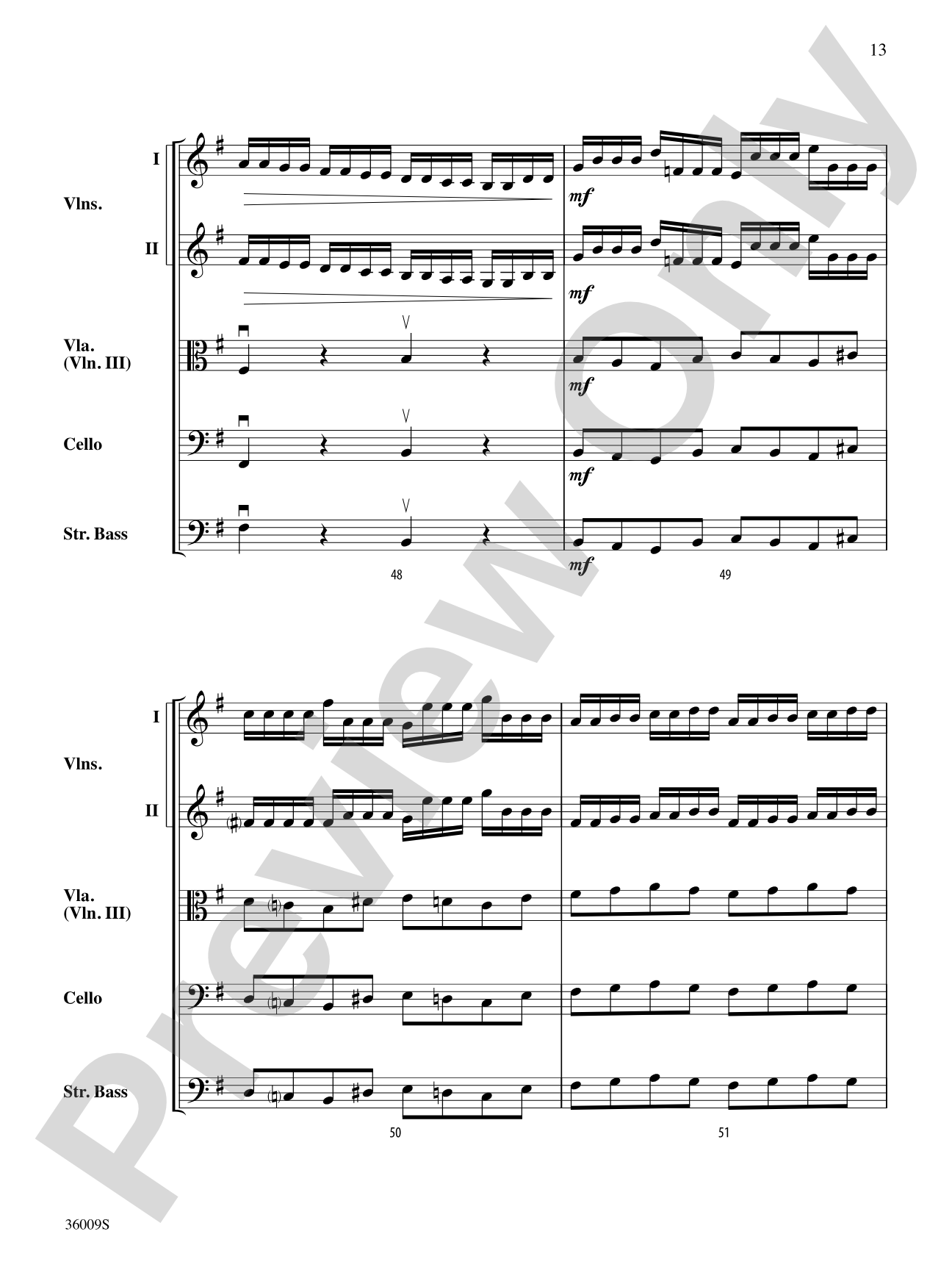 Concerto in G Major (from the Concerto for Two Mandolins): String Orchestra Conductor Score & Parts