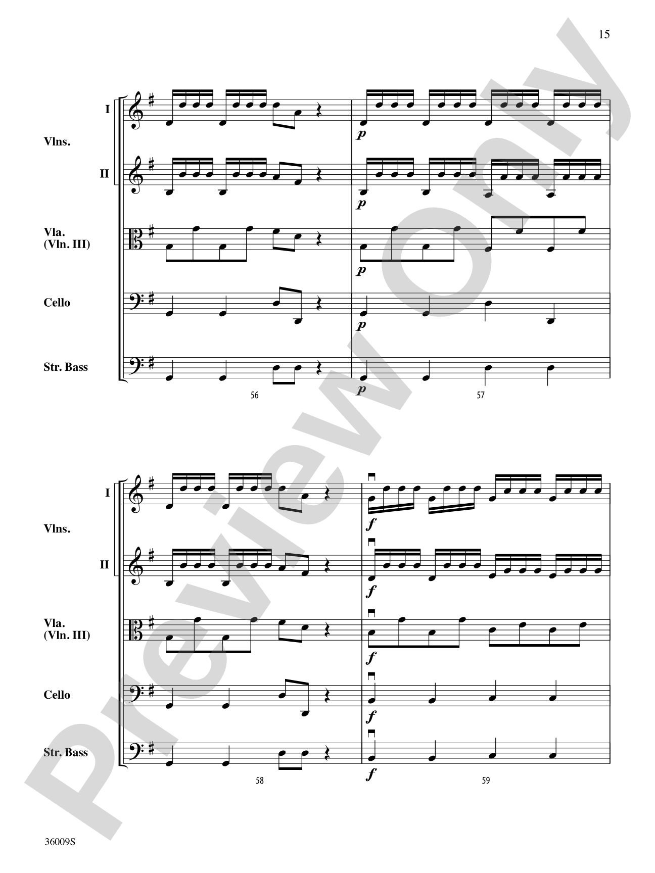 Concerto in G Major (from the Concerto for Two Mandolins): String Orchestra Conductor Score & Parts