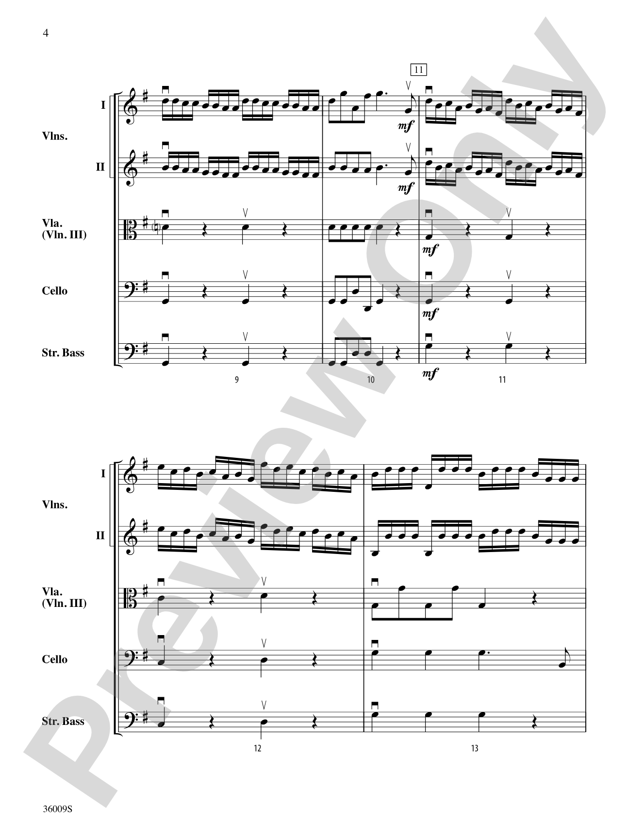 Concerto in G Major (from the Concerto for Two Mandolins): String Orchestra Conductor Score & Parts