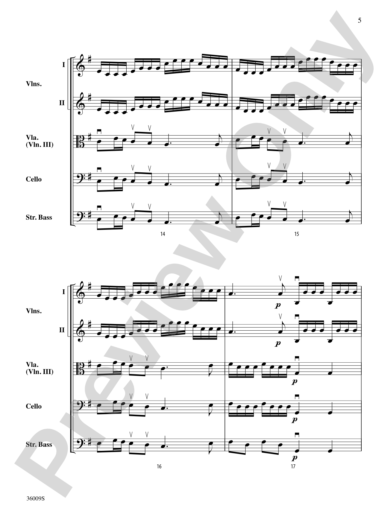 Concerto in G Major (from the Concerto for Two Mandolins): String Orchestra Conductor Score & Parts