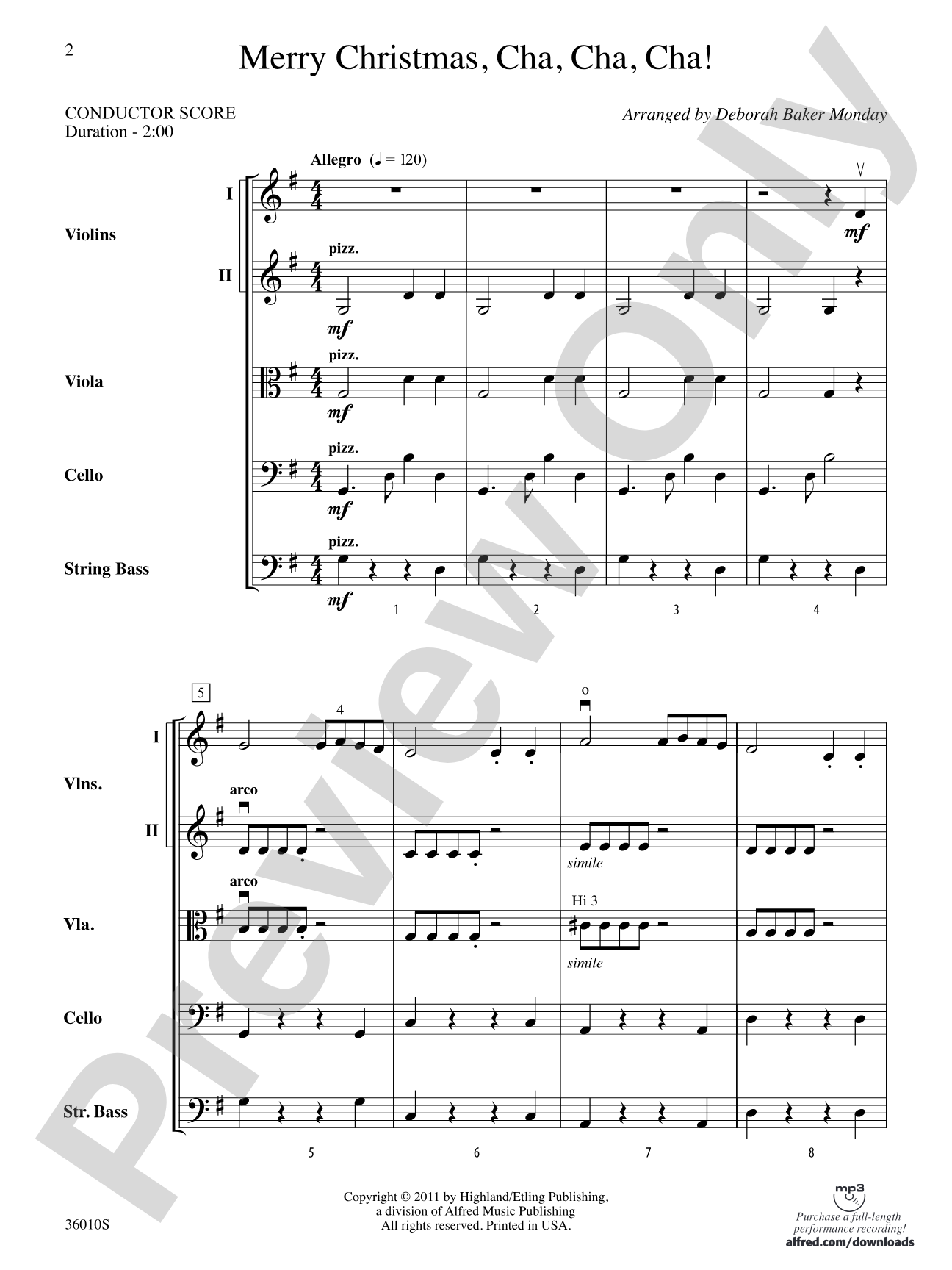 Merry Christmas, Cha, Cha, Cha!: String Orchestra Conductor Score & Parts
