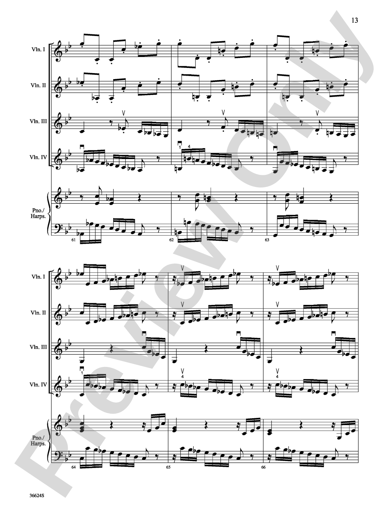 Violins Go Vivaldi: Two Movements for Violin Quartet: Violin Book
