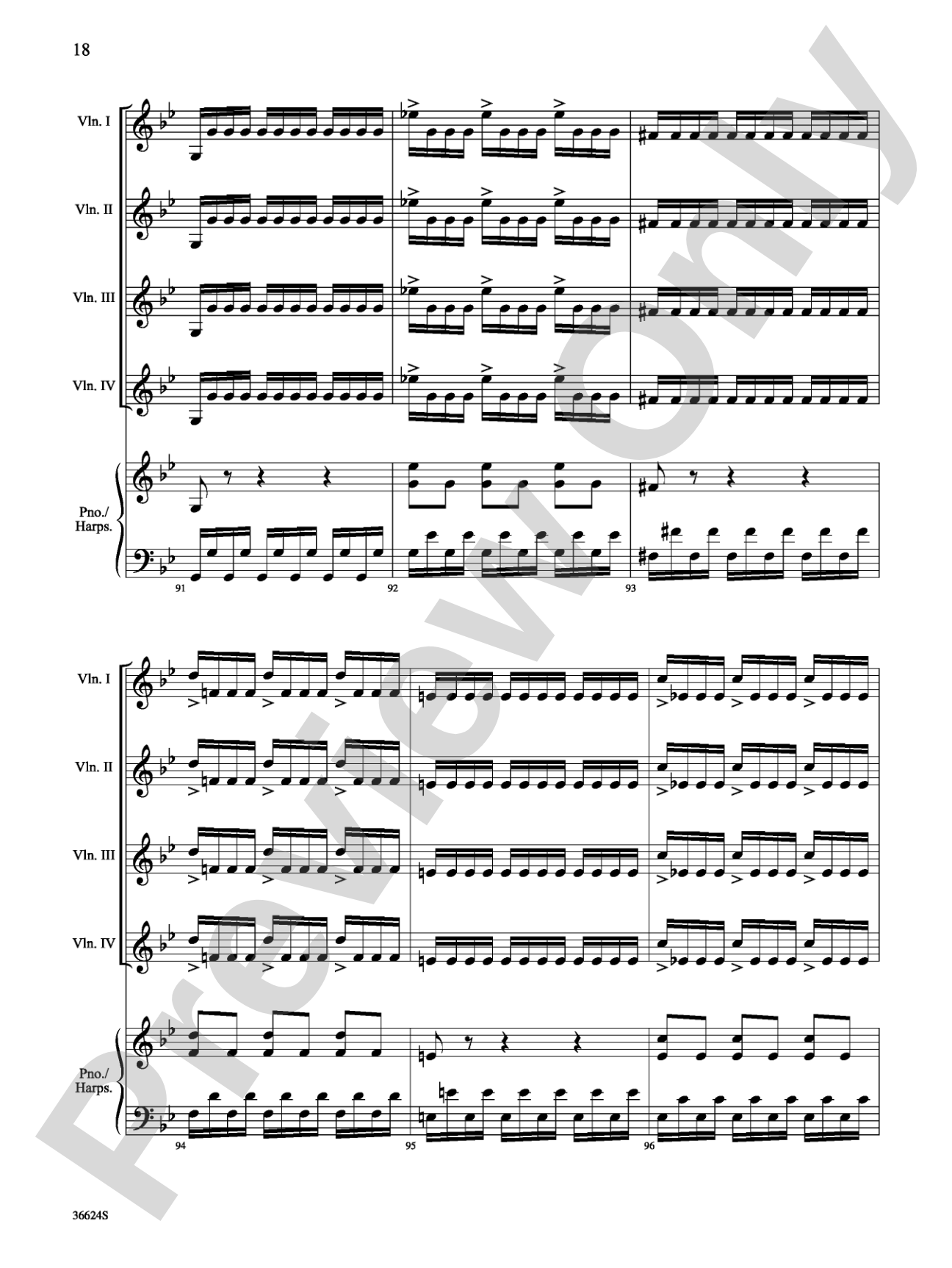 Violins Go Vivaldi: Two Movements for Violin Quartet: Violin Book