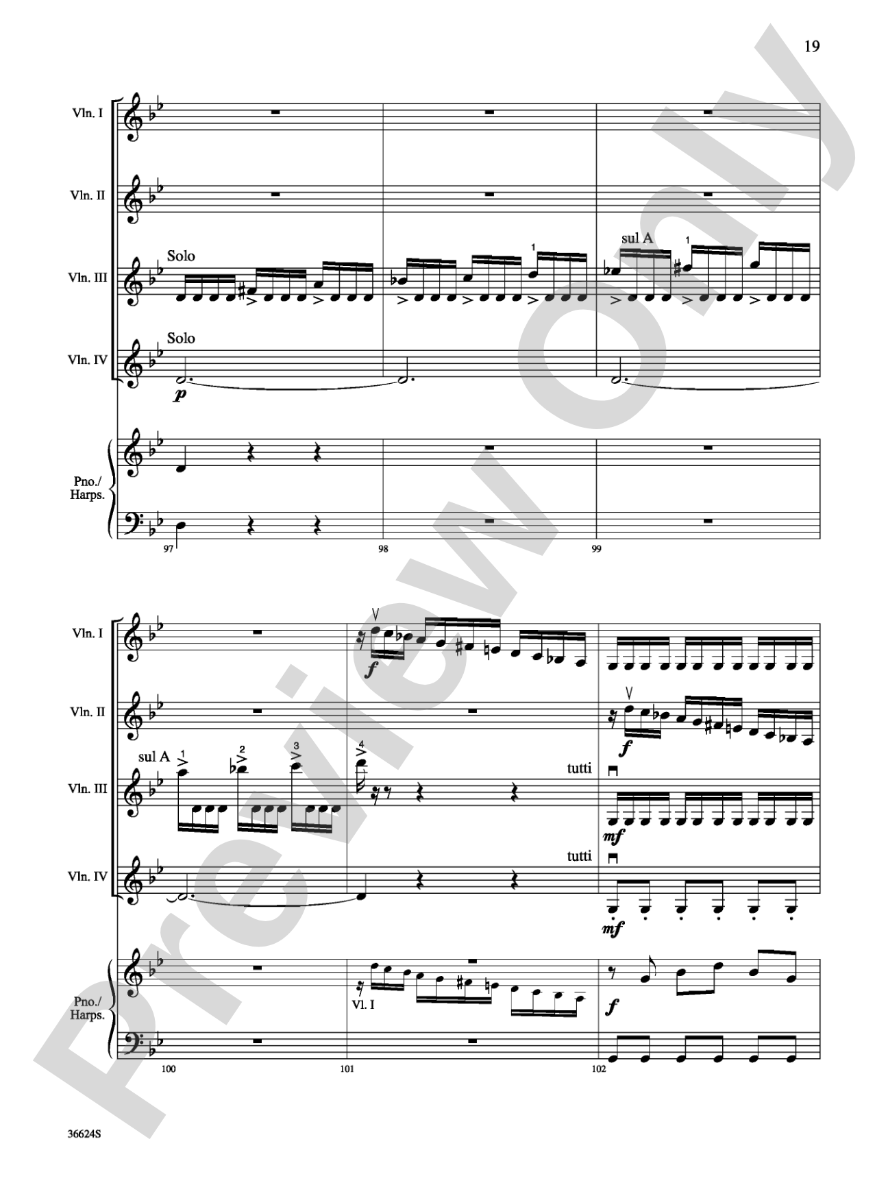 Violins Go Vivaldi: Two Movements for Violin Quartet: Violin Book