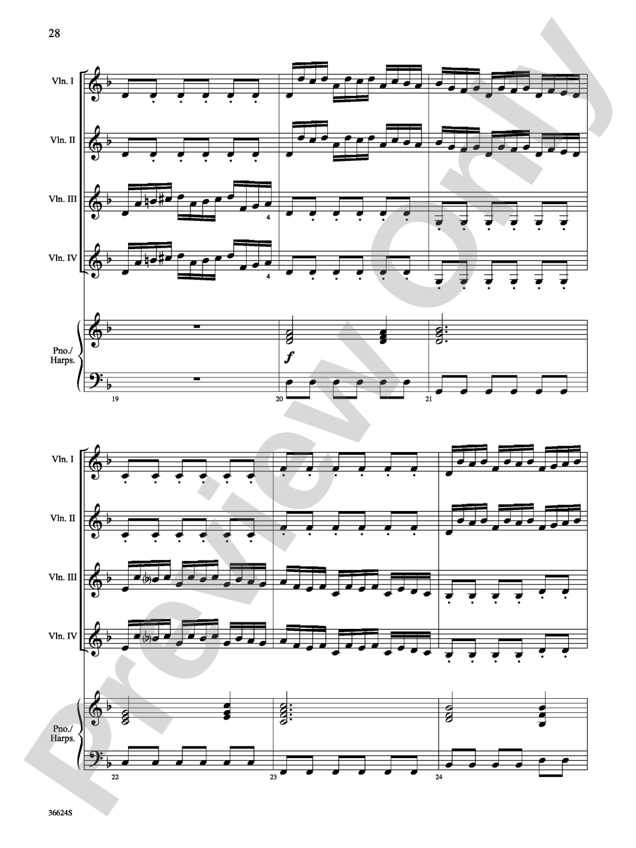 Violins Go Vivaldi: Two Movements for Violin Quartet: Violin Book