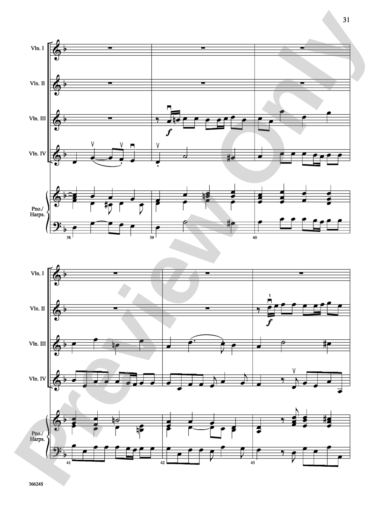 Violins Go Vivaldi: Two Movements for Violin Quartet: Violin Book