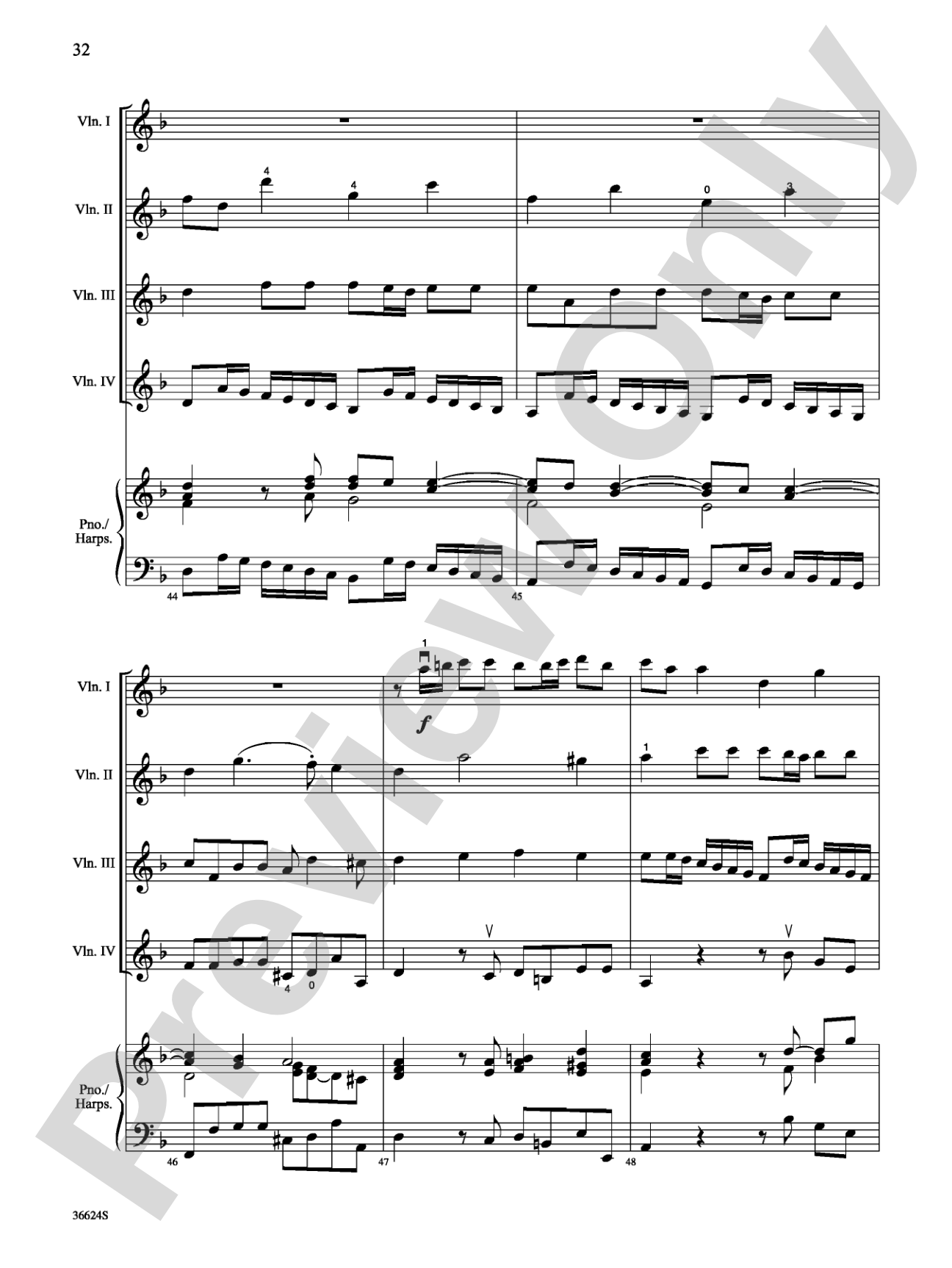 Violins Go Vivaldi: Two Movements for Violin Quartet: Violin Book