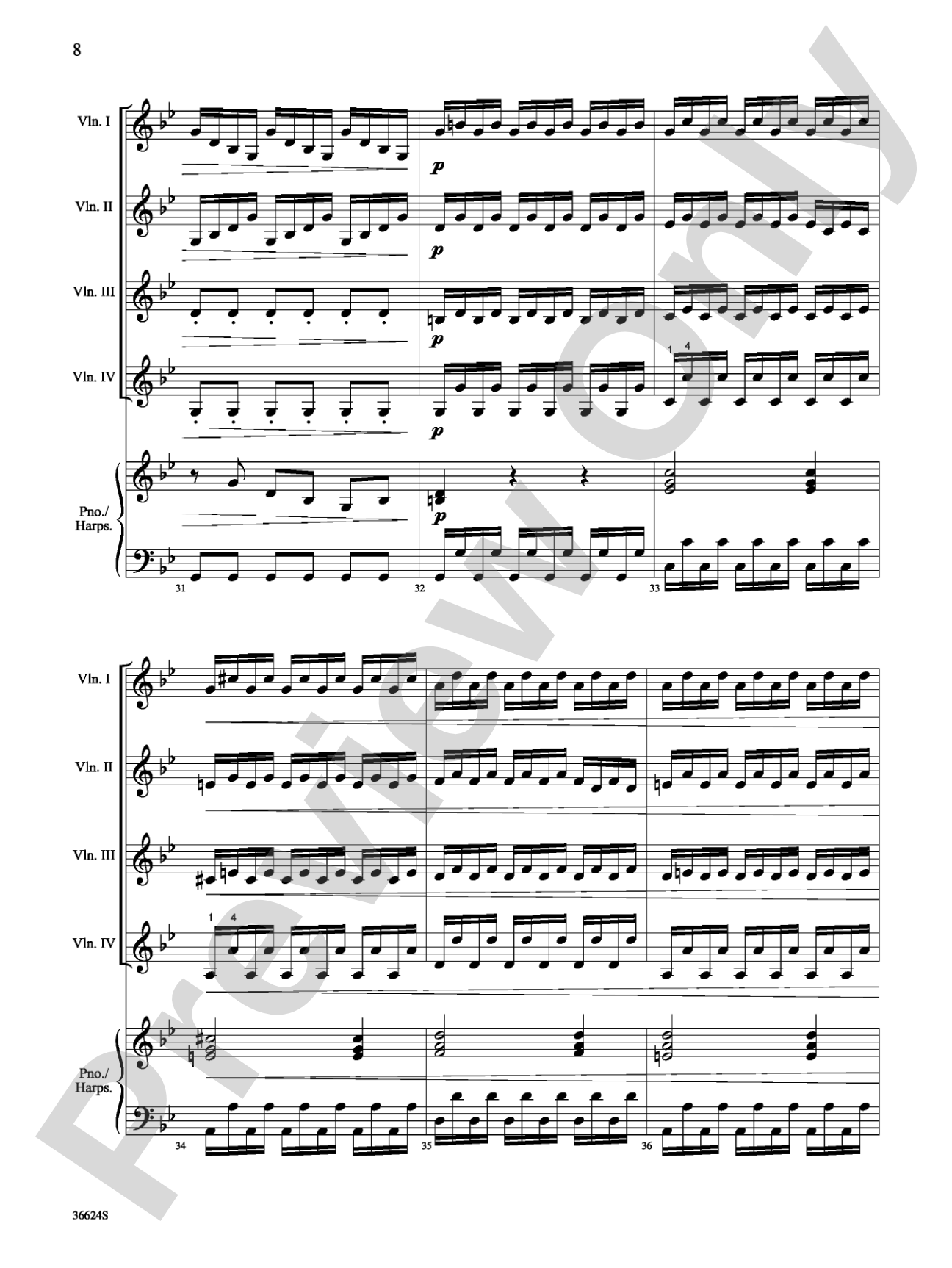 Violins Go Vivaldi: Two Movements for Violin Quartet: Violin Book