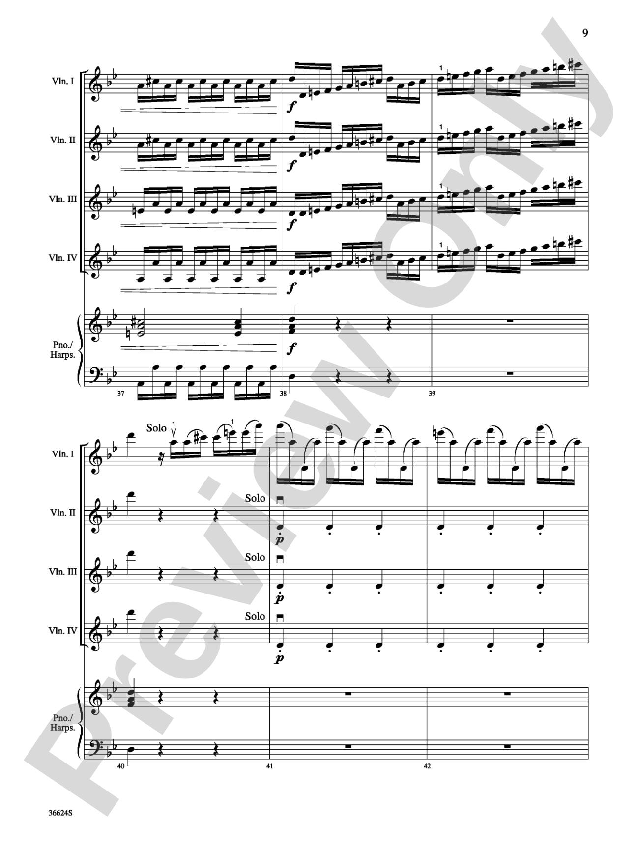 Violins Go Vivaldi: Two Movements for Violin Quartet: Violin Book