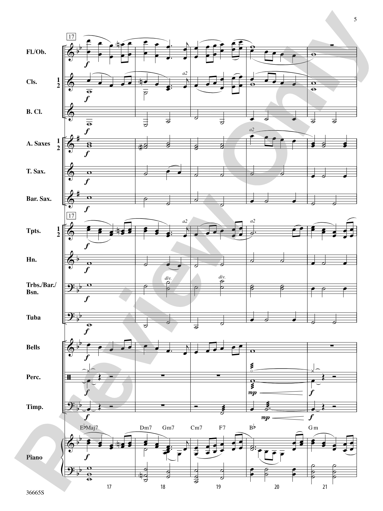 As Twilight Falls: Concert Band Conductor Score & Parts