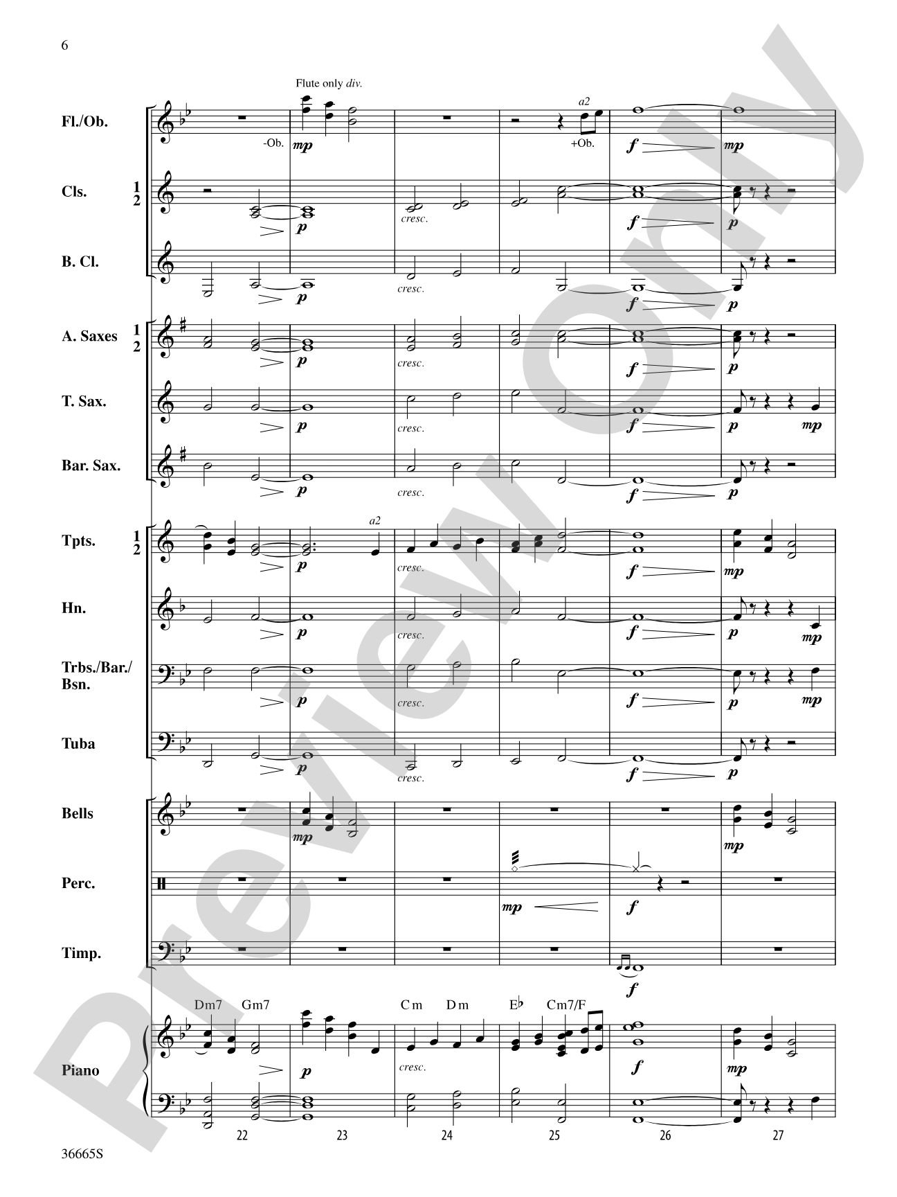 As Twilight Falls: Concert Band Conductor Score & Parts