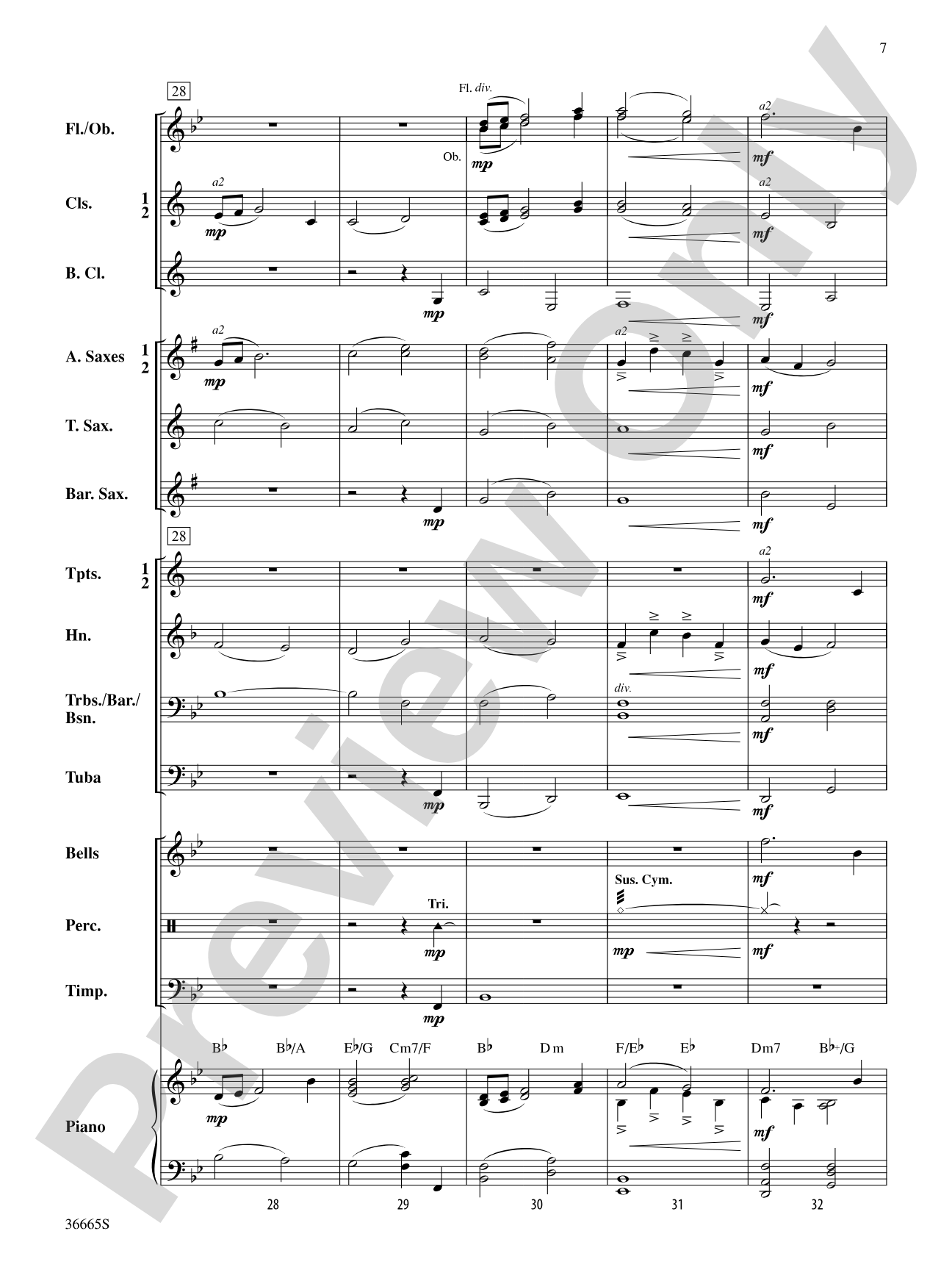 As Twilight Falls: Concert Band Conductor Score & Parts