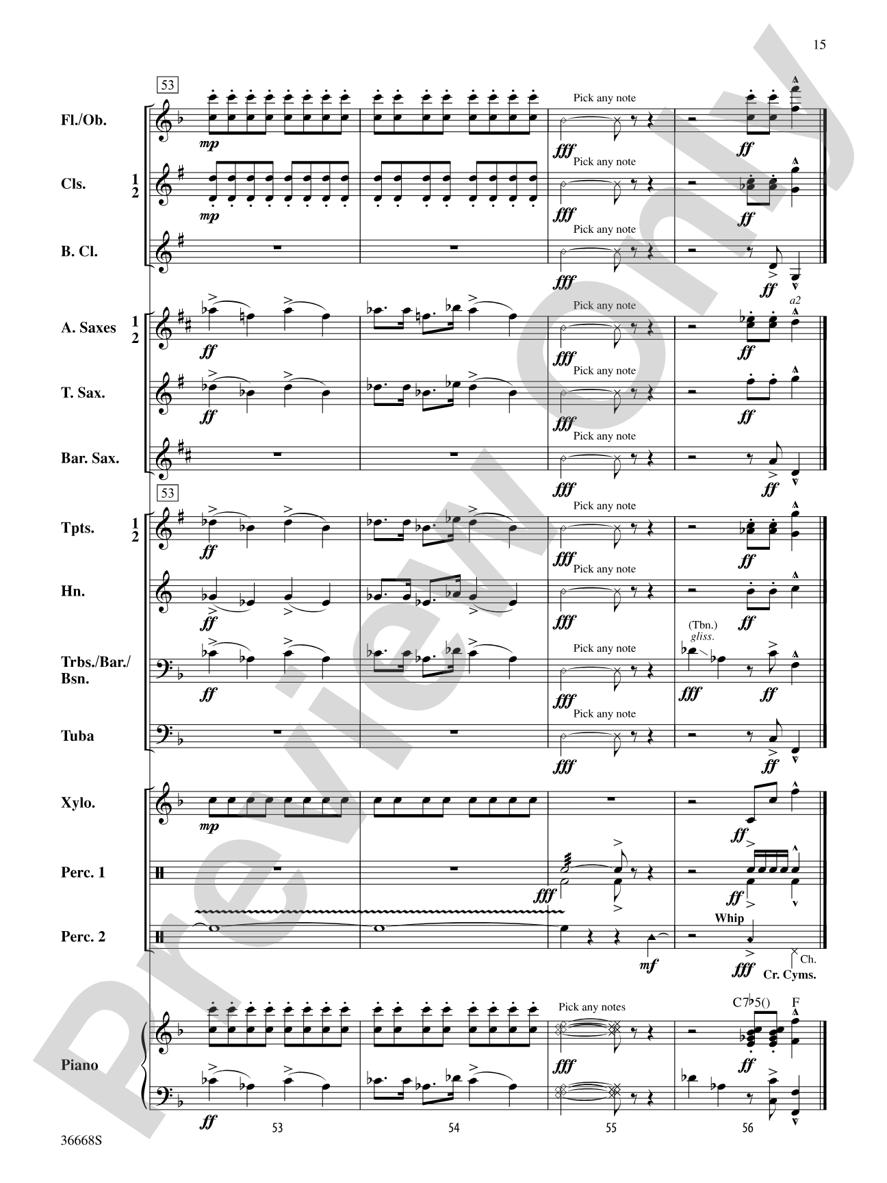 Crazy for Cartoons: Concert Band Conductor Score & Parts
