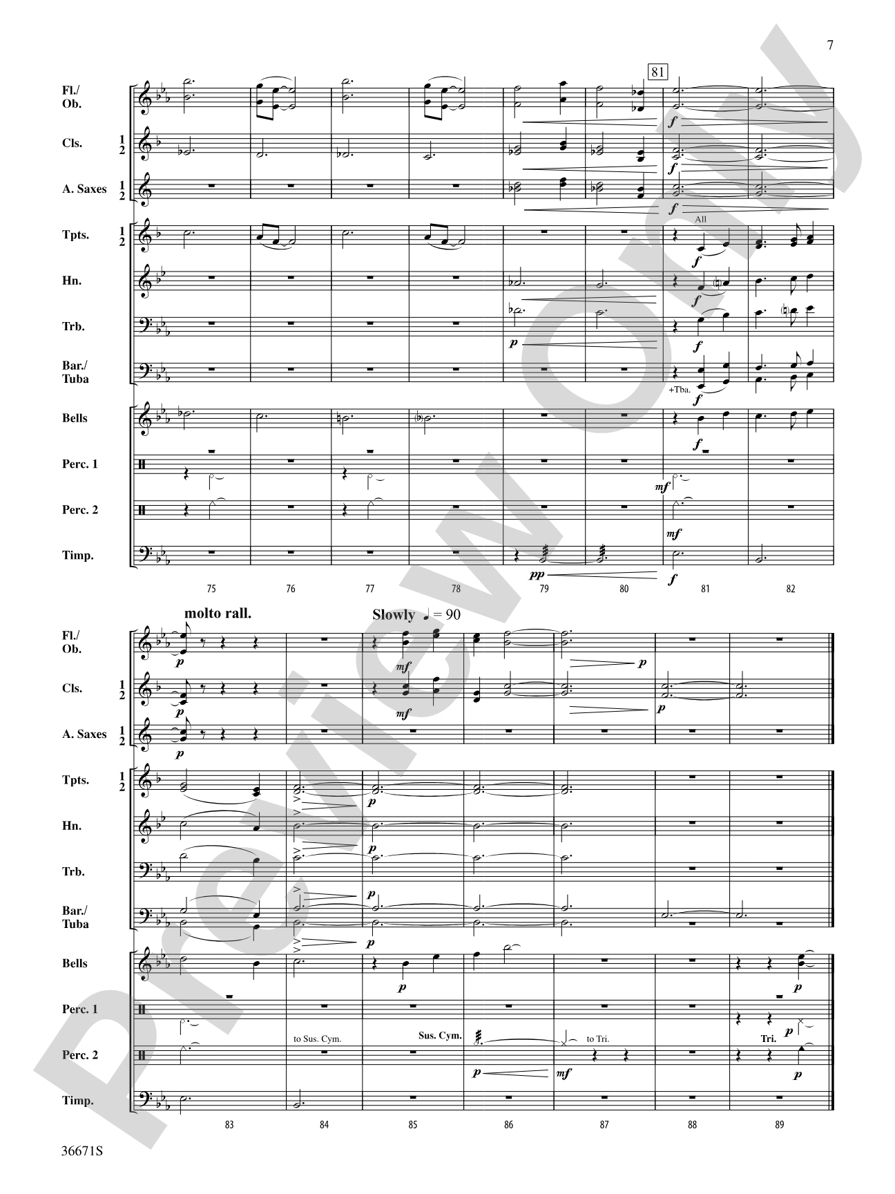 Cape Breton Lullaby: Concert Band Conductor Score & Parts