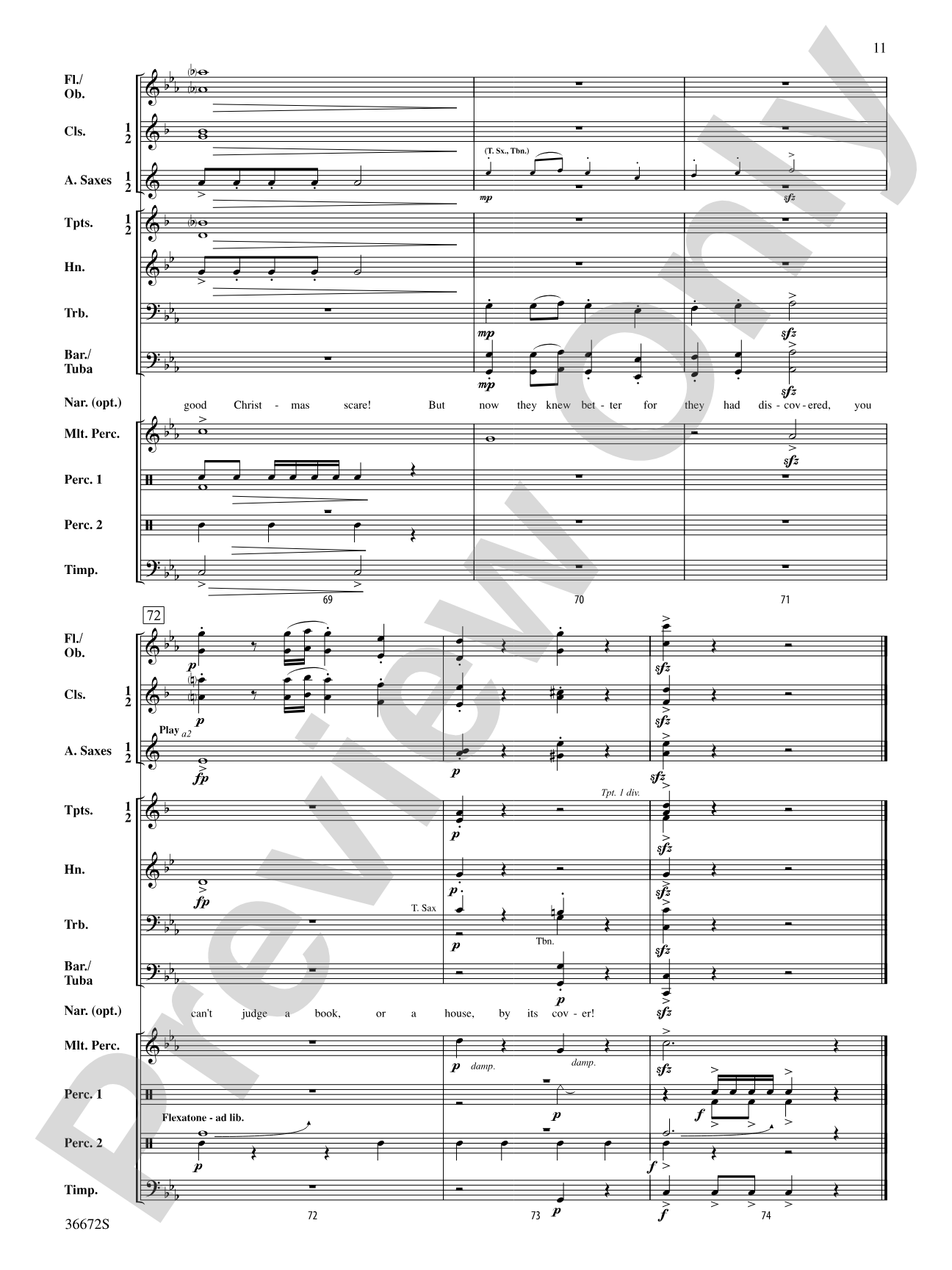 Up on a Haunted Housetop: Concert Band Conductor Score & Parts