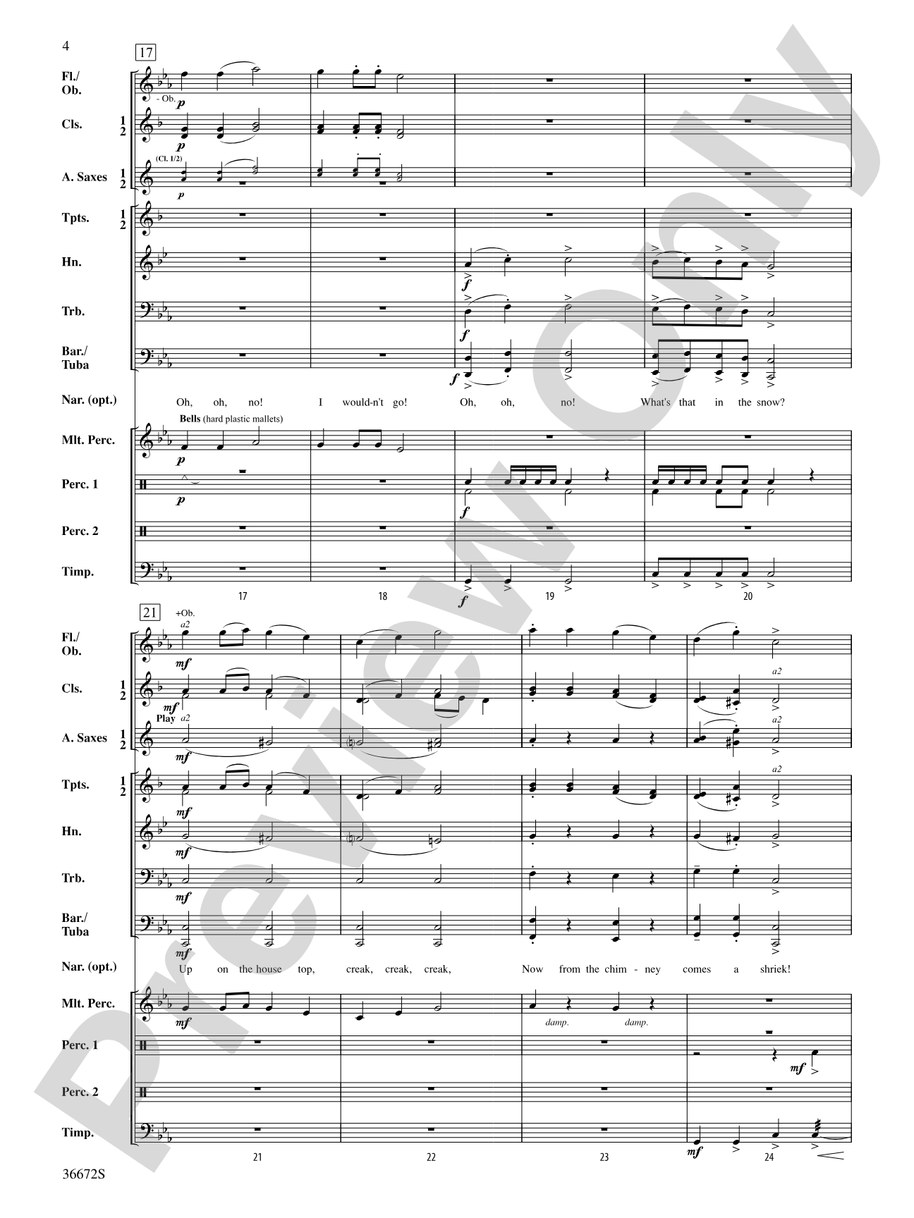 Up on a Haunted Housetop: Concert Band Conductor Score & Parts