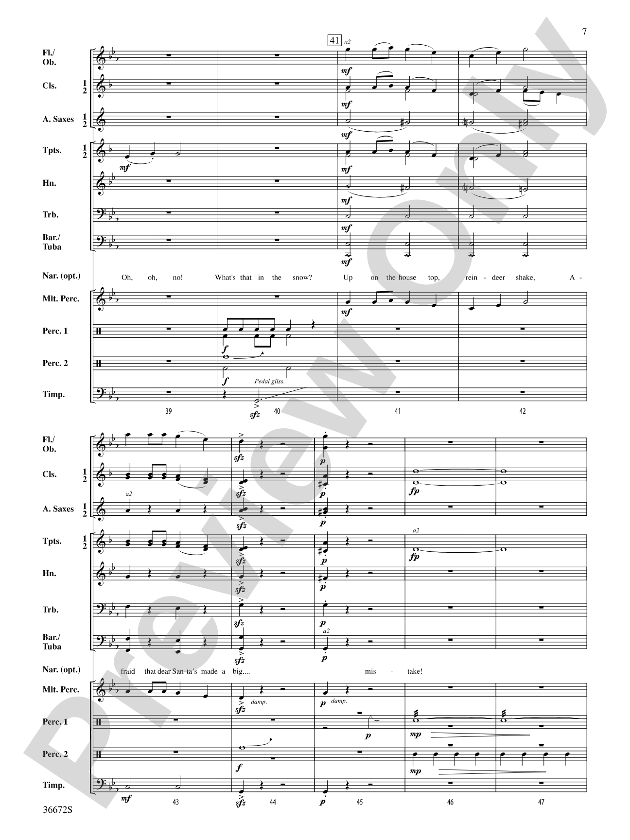 Up on a Haunted Housetop: Concert Band Conductor Score & Parts