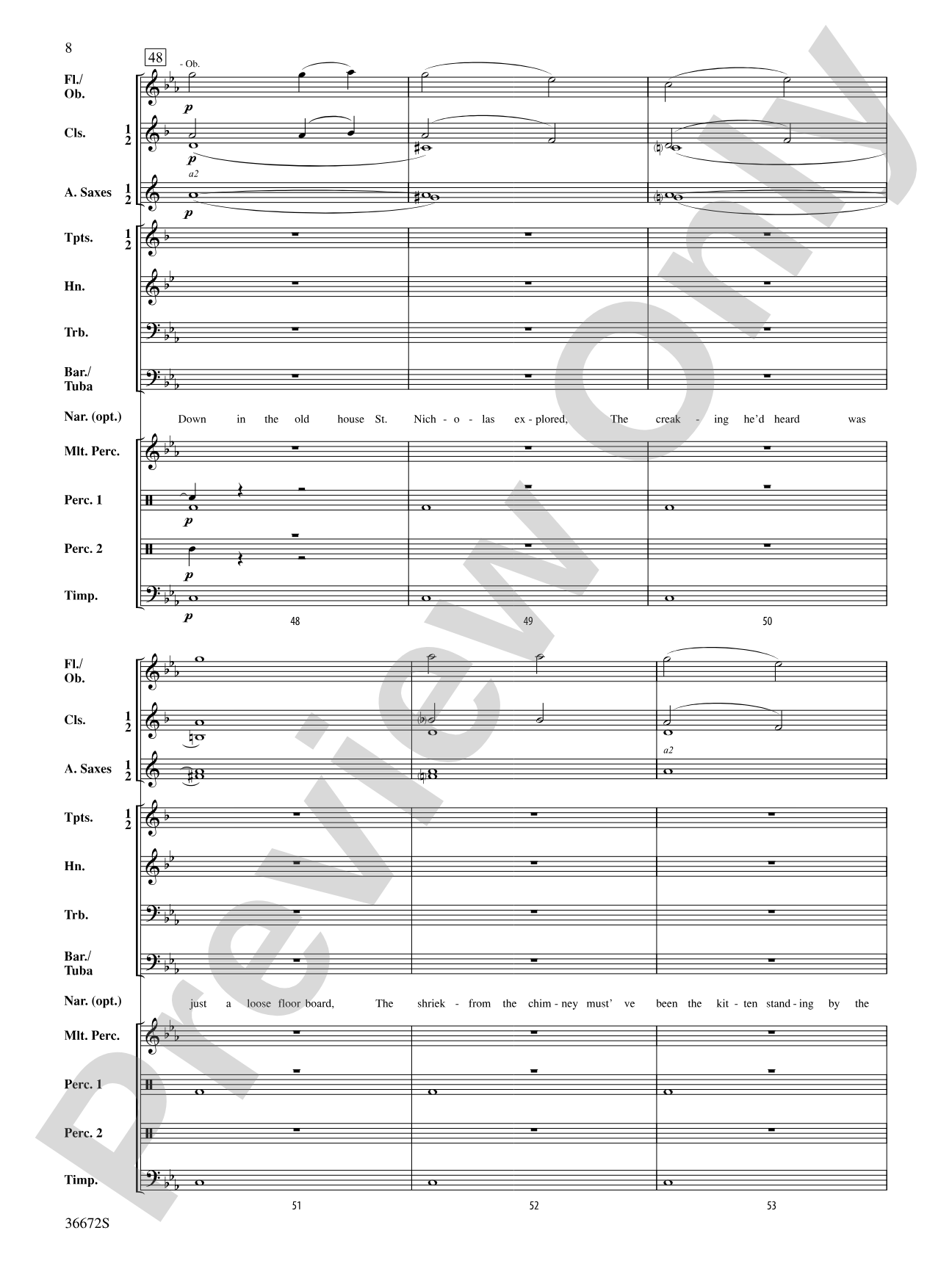 Up on a Haunted Housetop: Concert Band Conductor Score & Parts