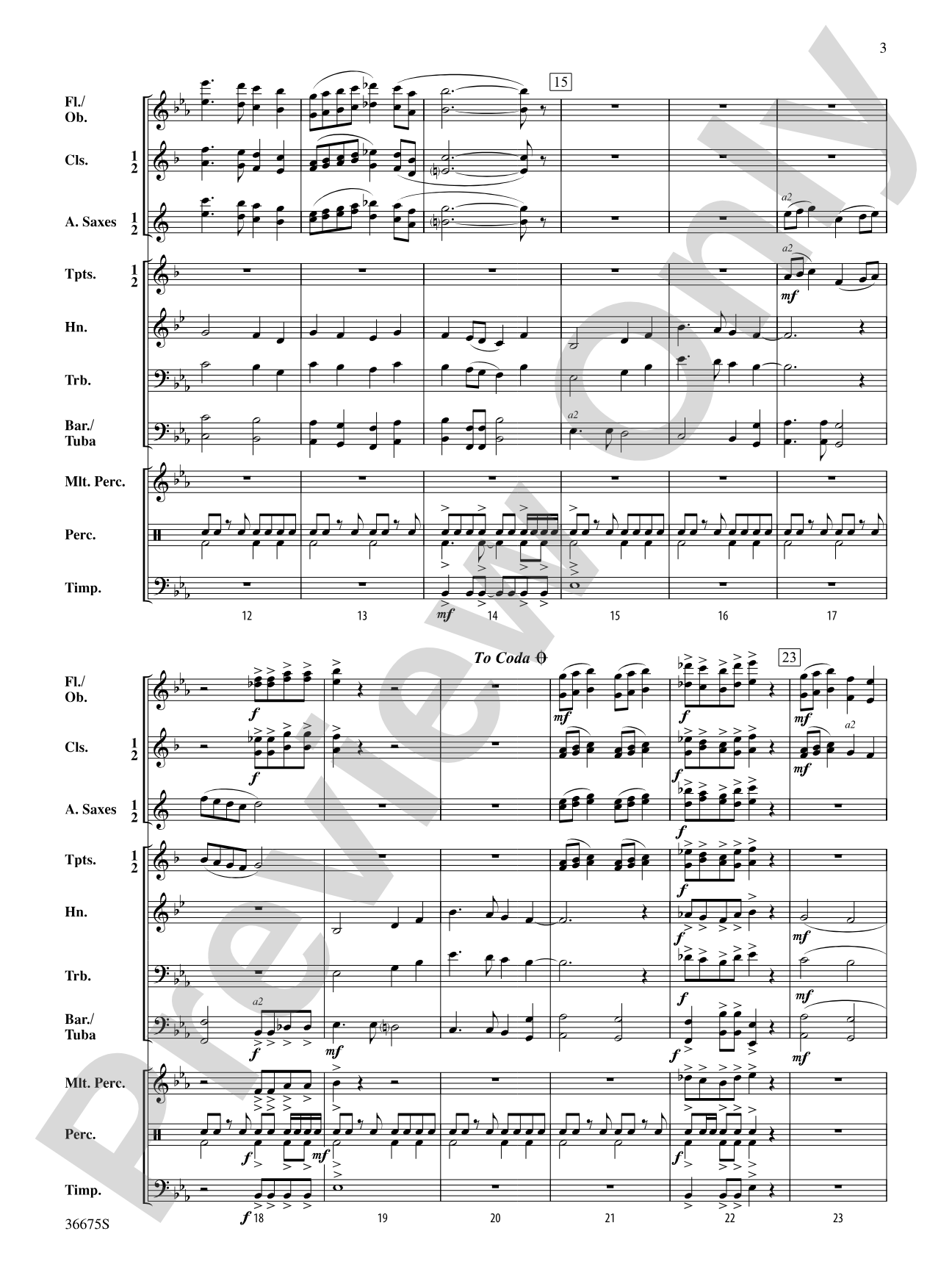 Grace Valley Overture: Concert Band Conductor Score & Parts