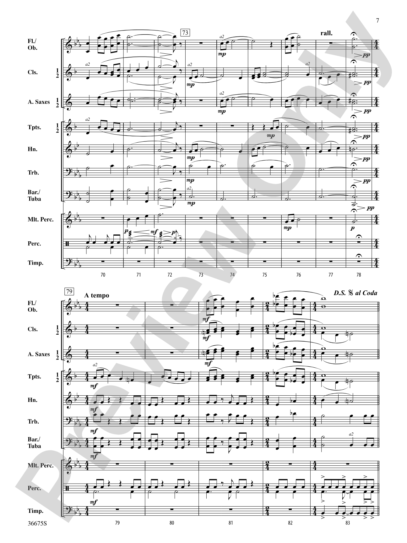 Grace Valley Overture: Concert Band Conductor Score & Parts
