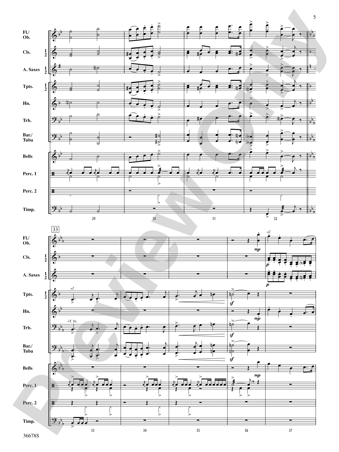 March, Op. 108: Concert Band Conductor Score & Parts
