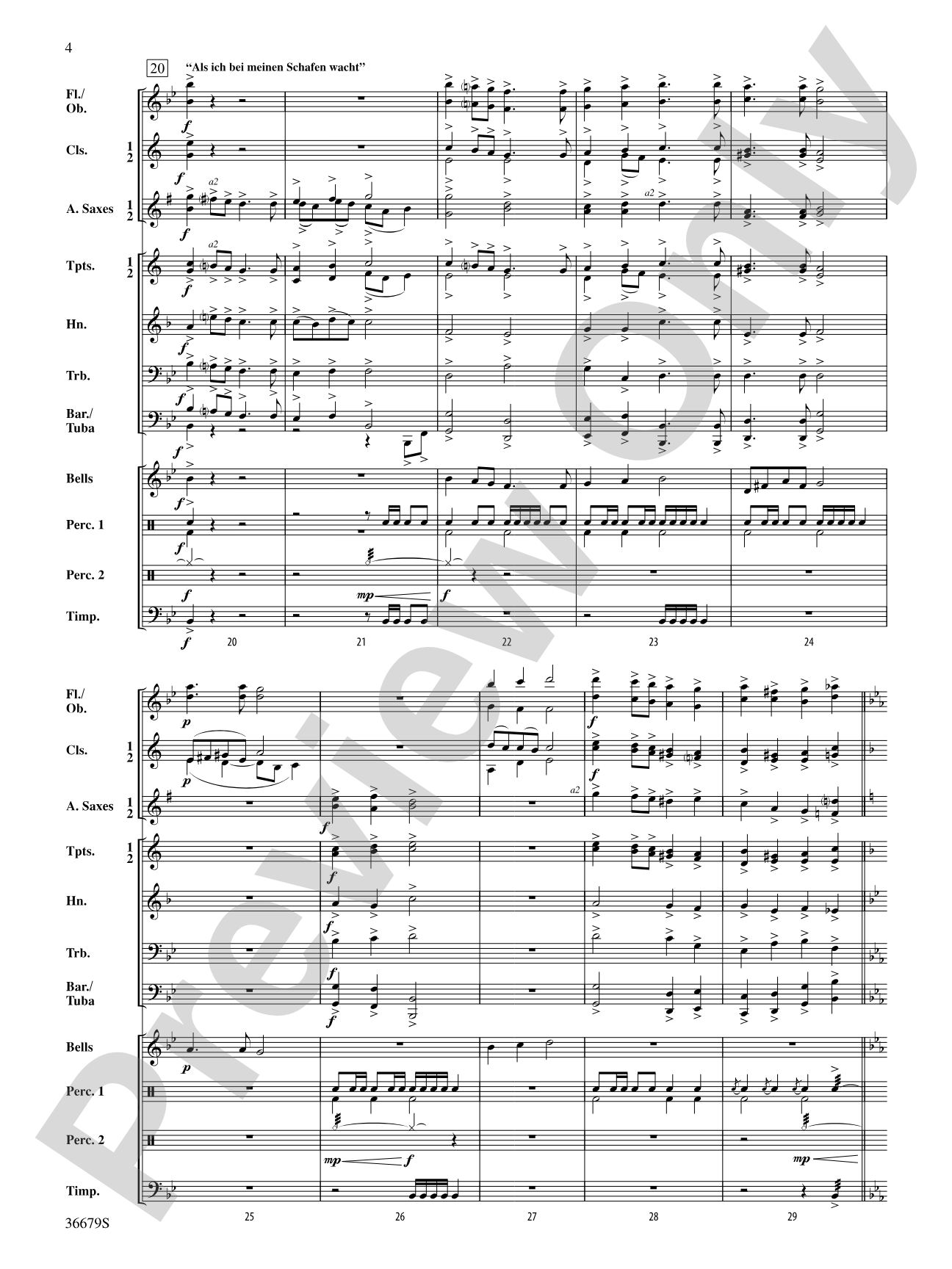 Vier Deutsche Weihnachtslieder: Concert Band Conductor Score & Parts