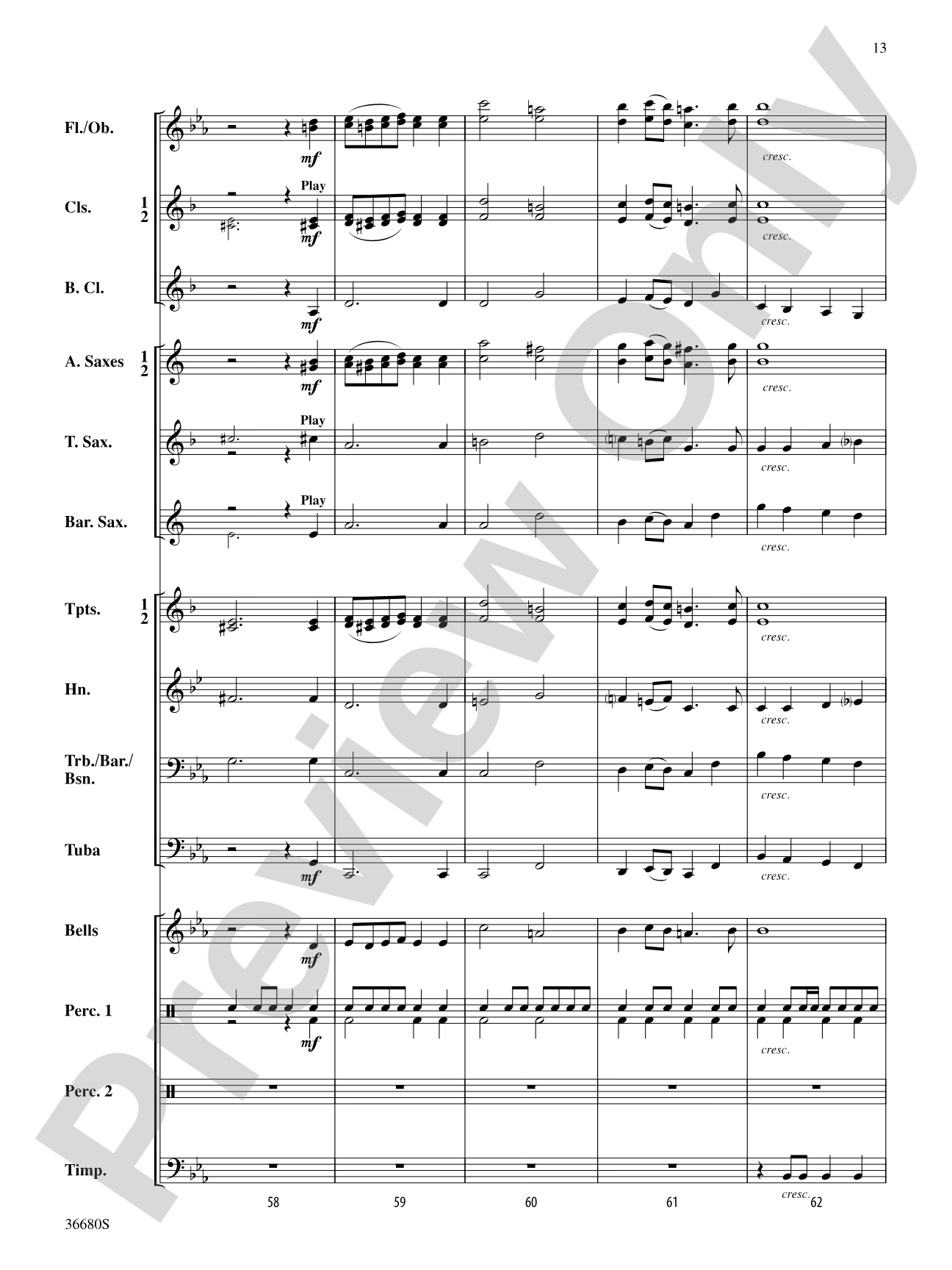 See the Conquering Hero Comes: Score