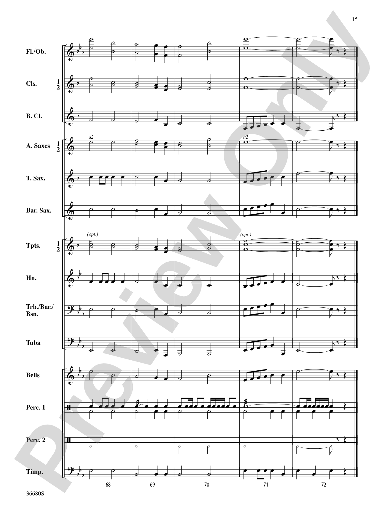 See the Conquering Hero Comes: Score