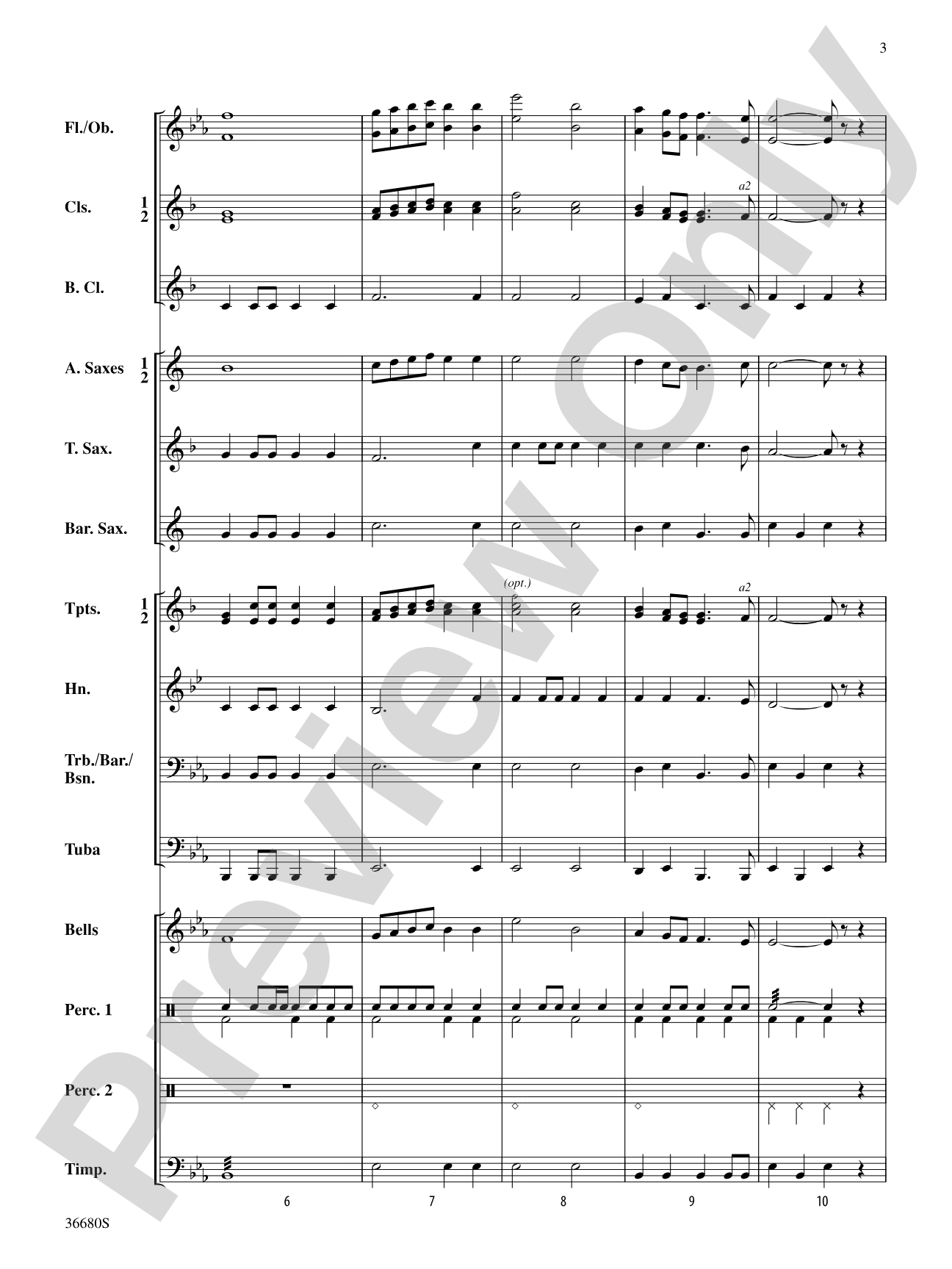 See the Conquering Hero Comes: Score