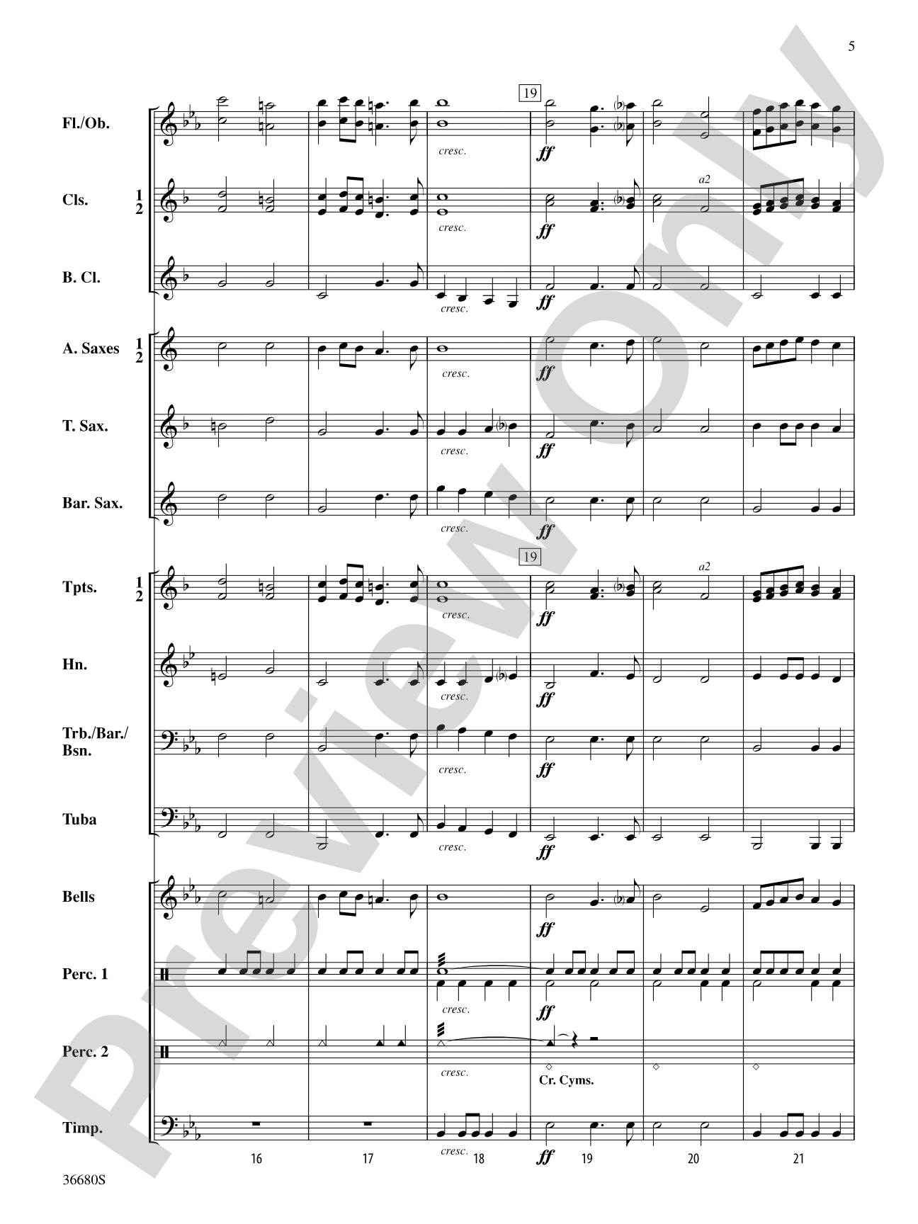 See the Conquering Hero Comes: Score