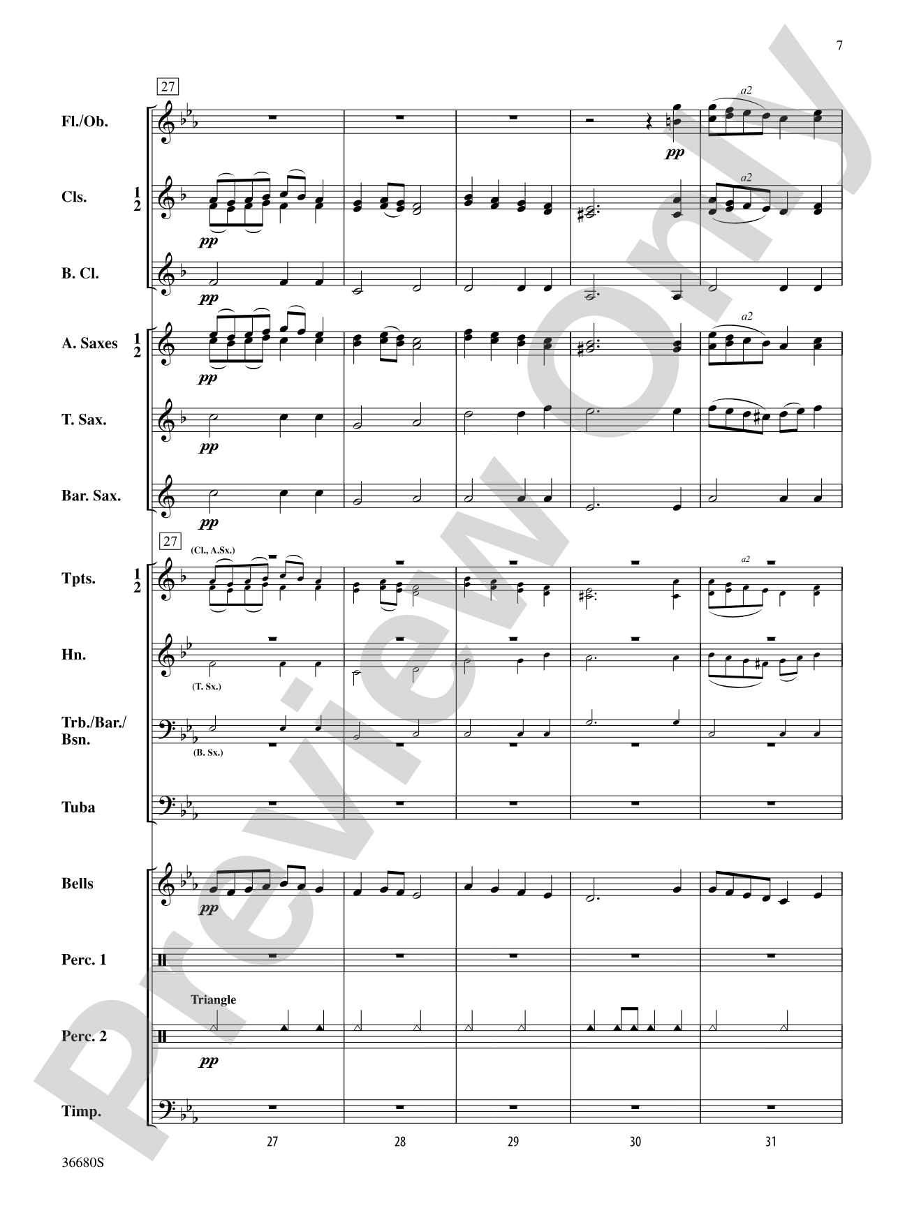 See the Conquering Hero Comes: Score