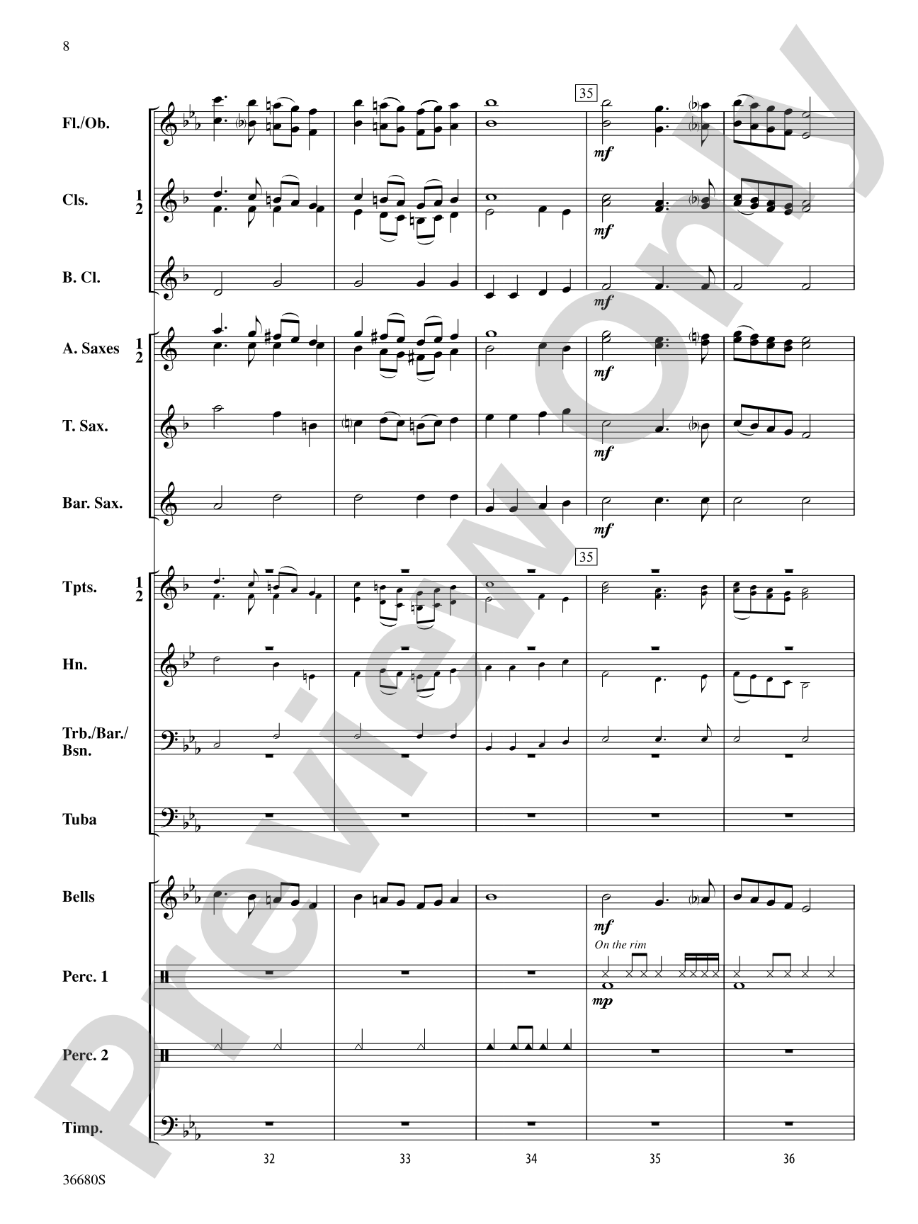 See the Conquering Hero Comes: Score