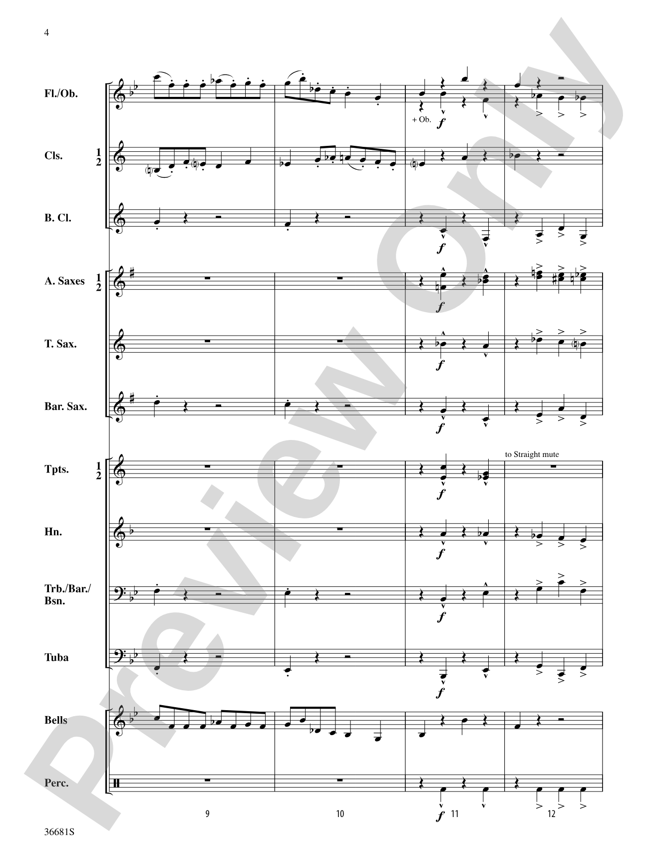 Stomping on Ants: Concert Band Conductor Score & Parts