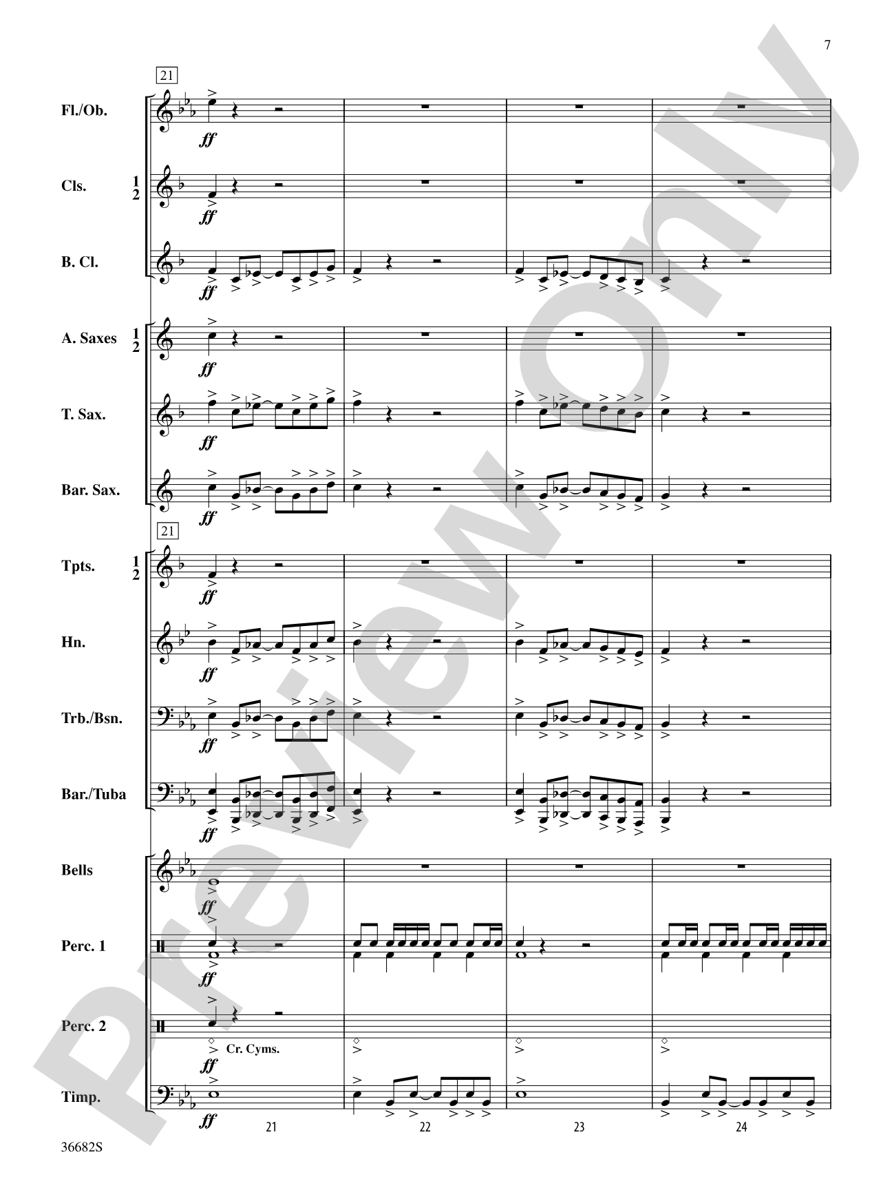 Air Force One: Concert Band Conductor Score & Parts