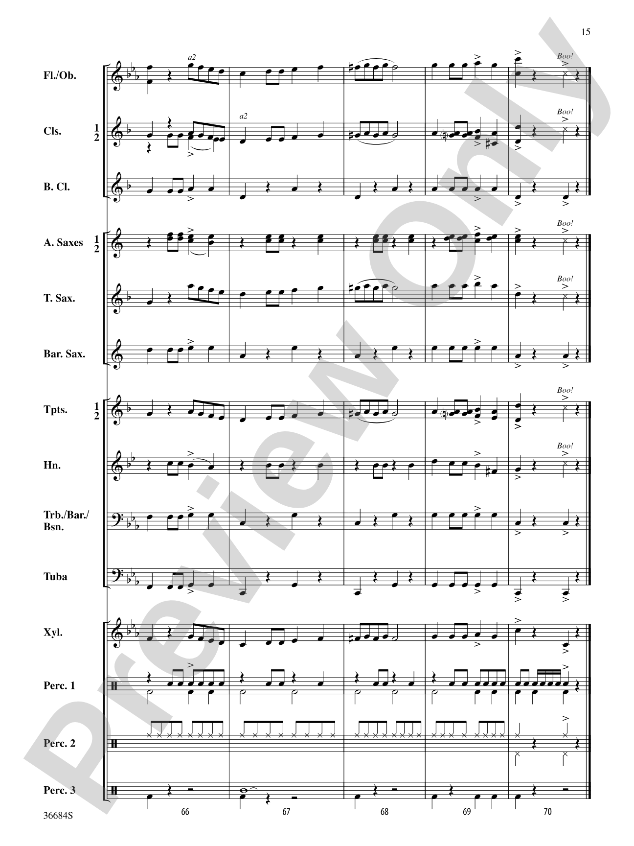 Spookyville: Concert Band Conductor Score & Parts
