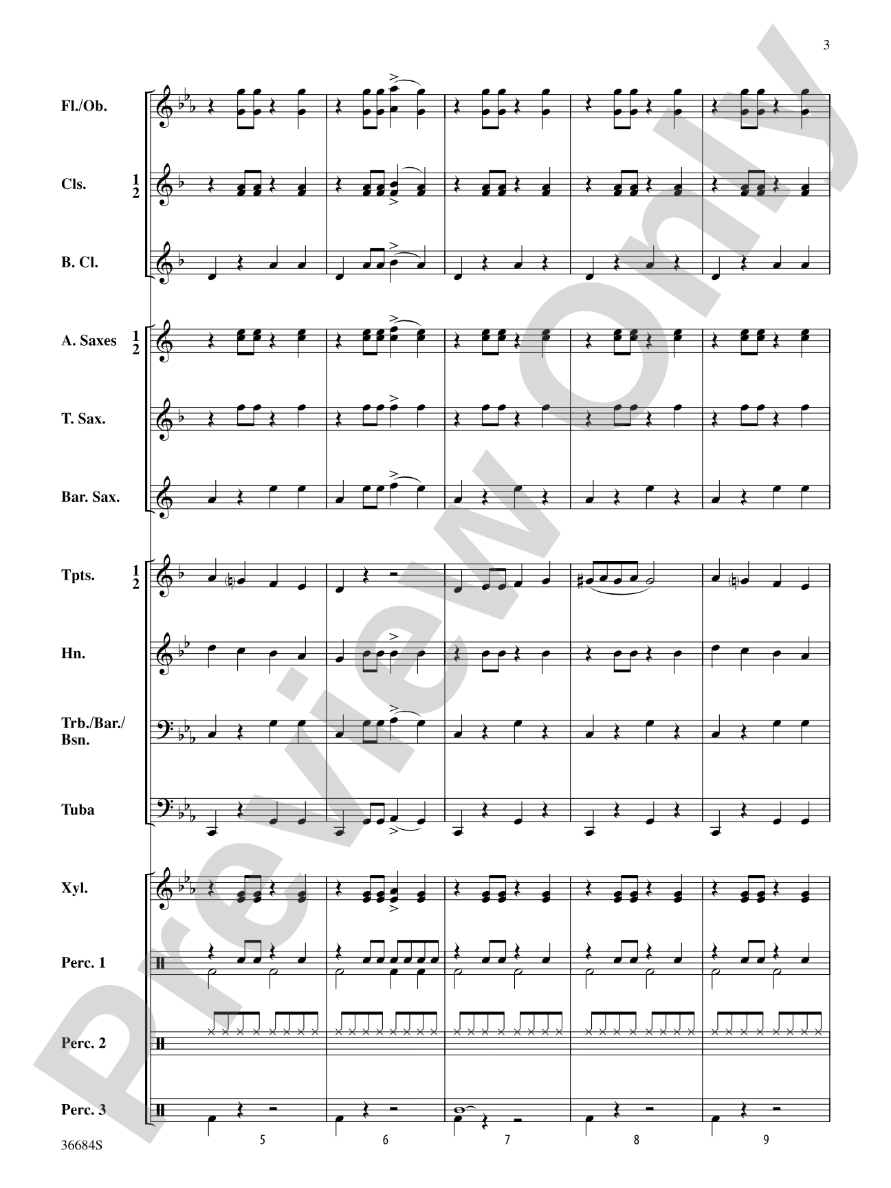 Spookyville: Concert Band Conductor Score & Parts