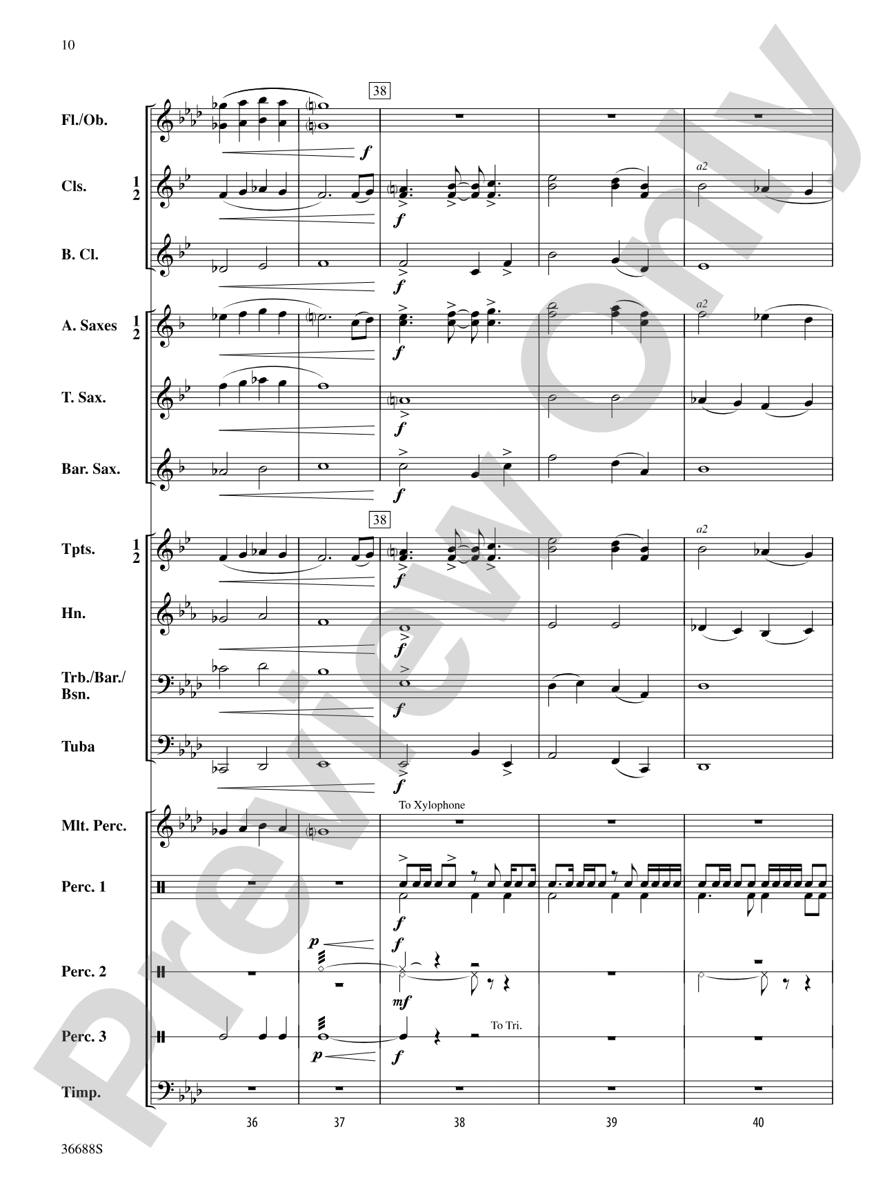 Havasu Falls: Concert Band Conductor Score & Parts
