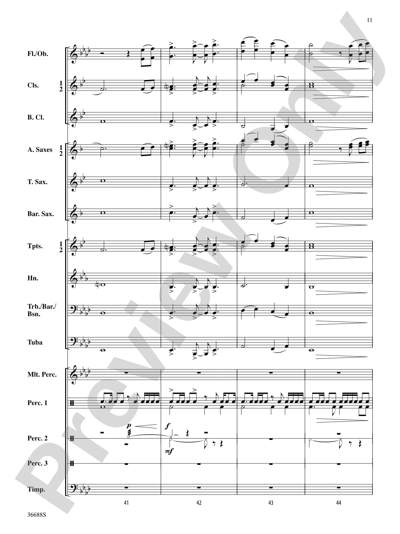 Havasu Falls: Concert Band Conductor Score & Parts