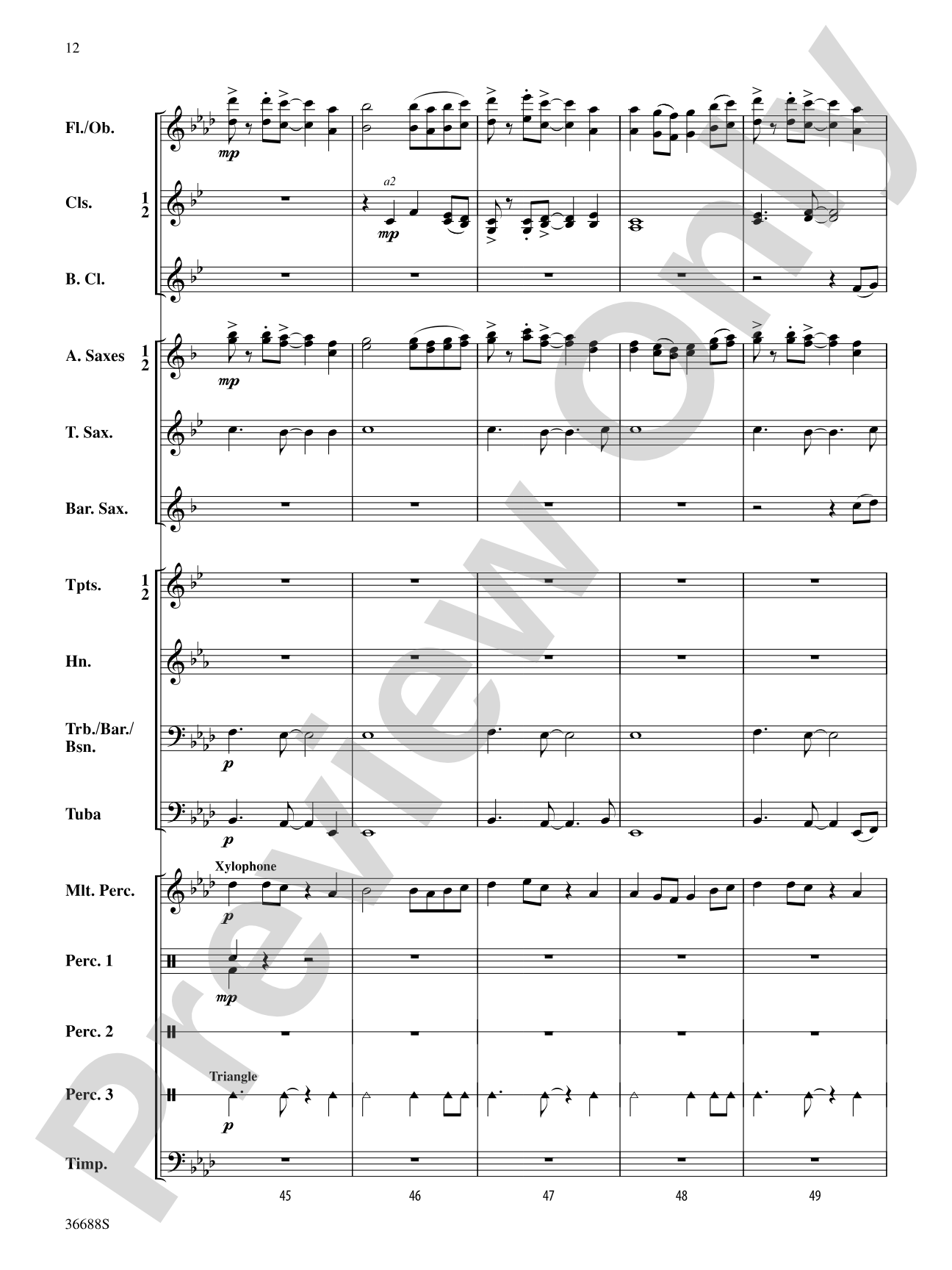Havasu Falls: Concert Band Conductor Score & Parts