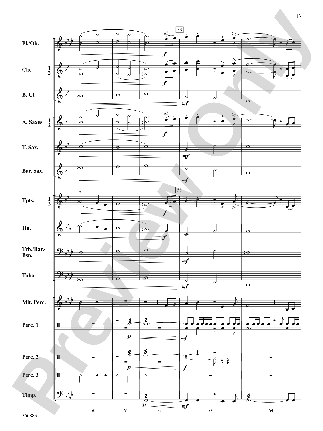 Havasu Falls: Concert Band Conductor Score & Parts