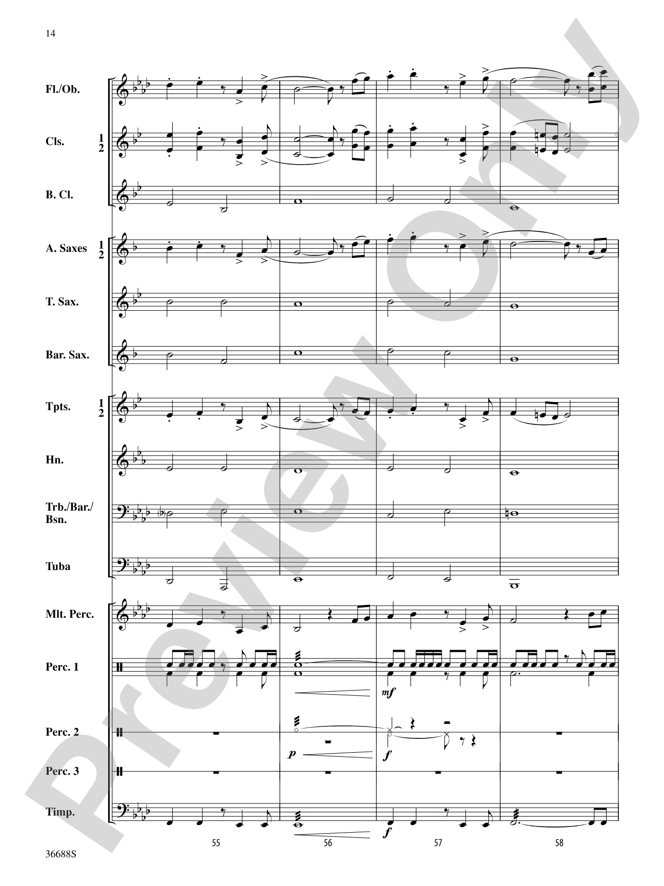 Havasu Falls: Concert Band Conductor Score & Parts
