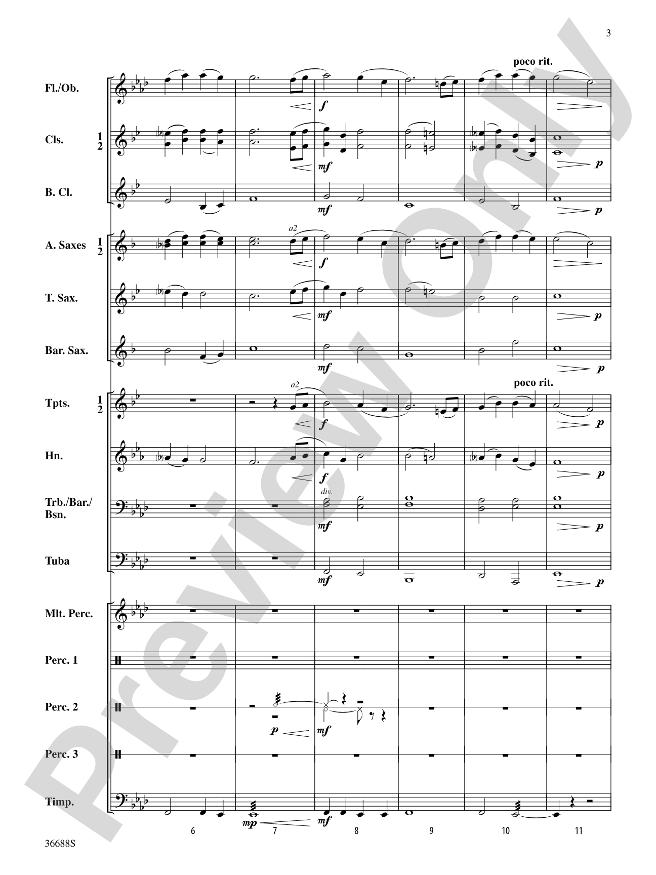 Havasu Falls: Concert Band Conductor Score & Parts