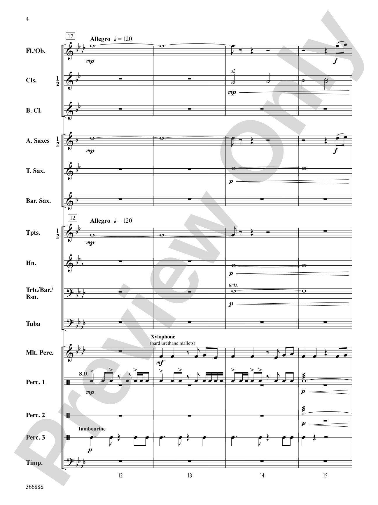 Havasu Falls: Concert Band Conductor Score & Parts