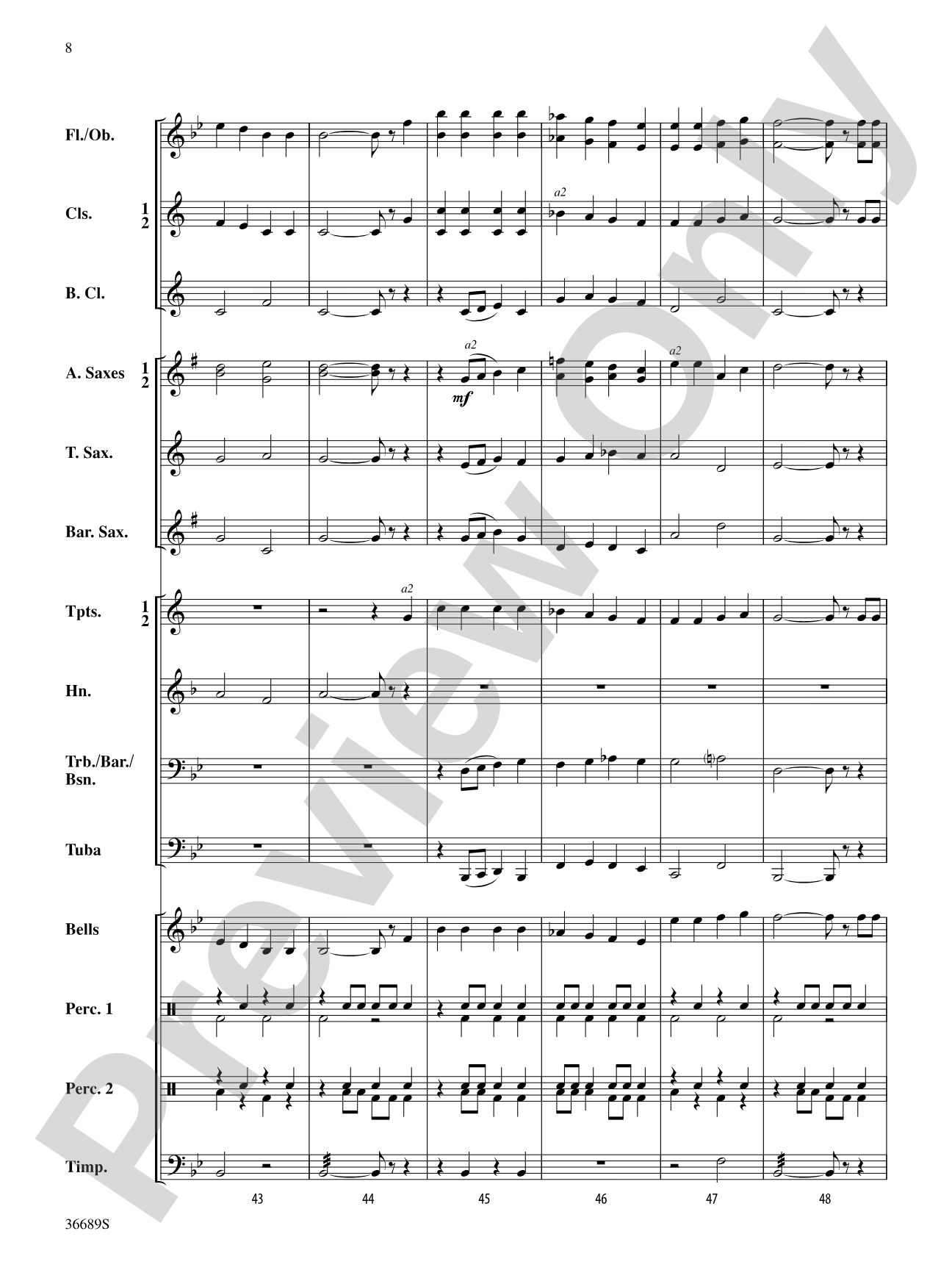 Two Irish Folk Songs: Concert Band Conductor Score & Parts