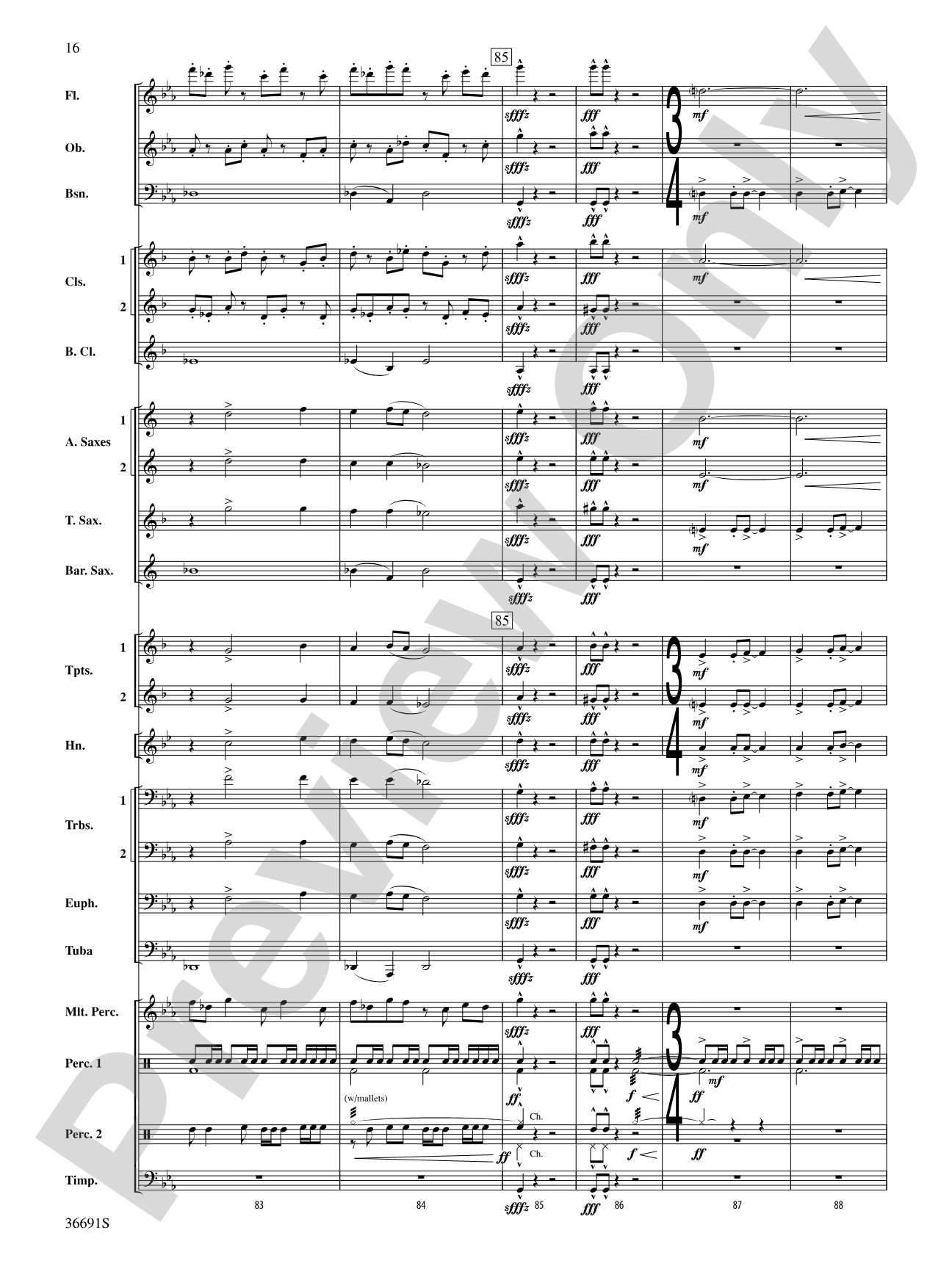 Spontaneous Combustion: Concert Band Conductor Score & Parts