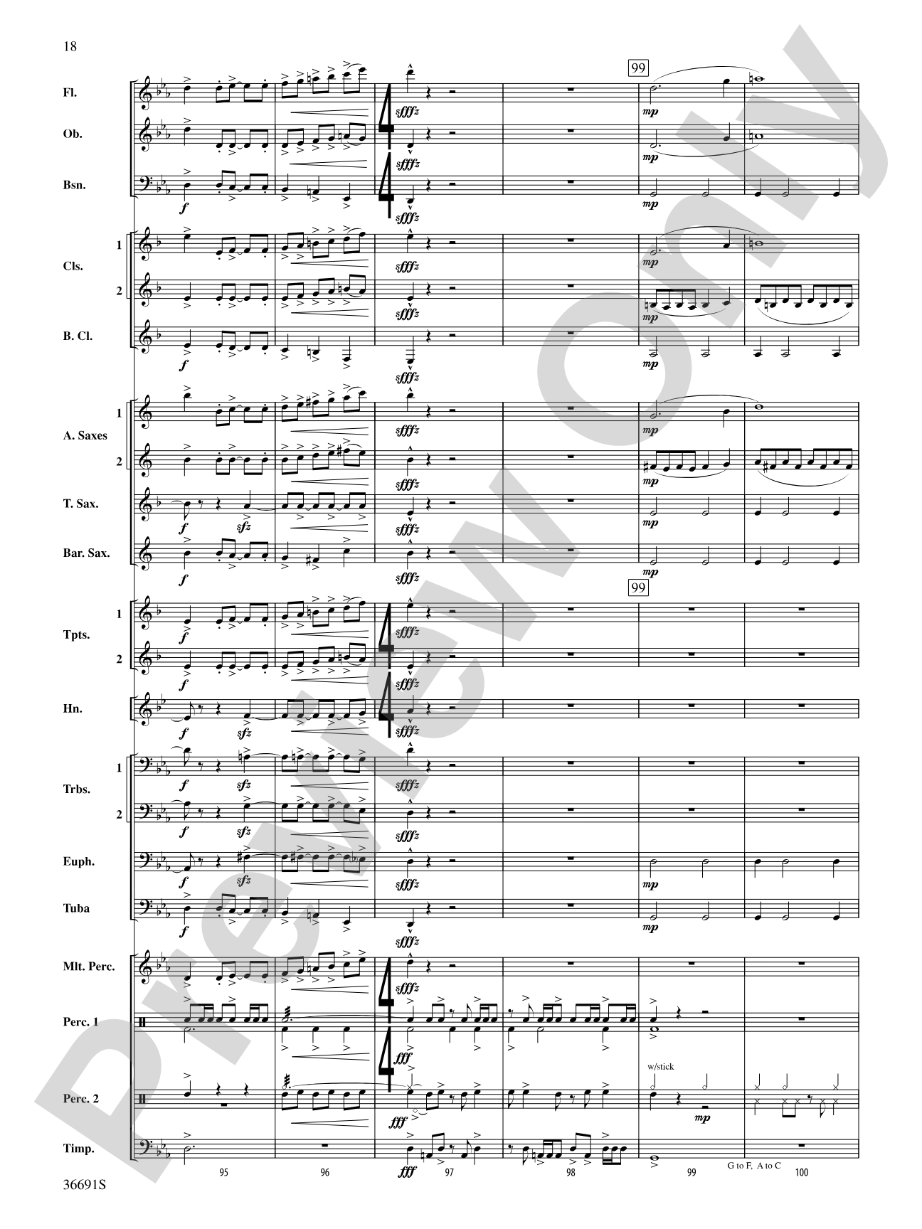 Spontaneous Combustion: Concert Band Conductor Score & Parts