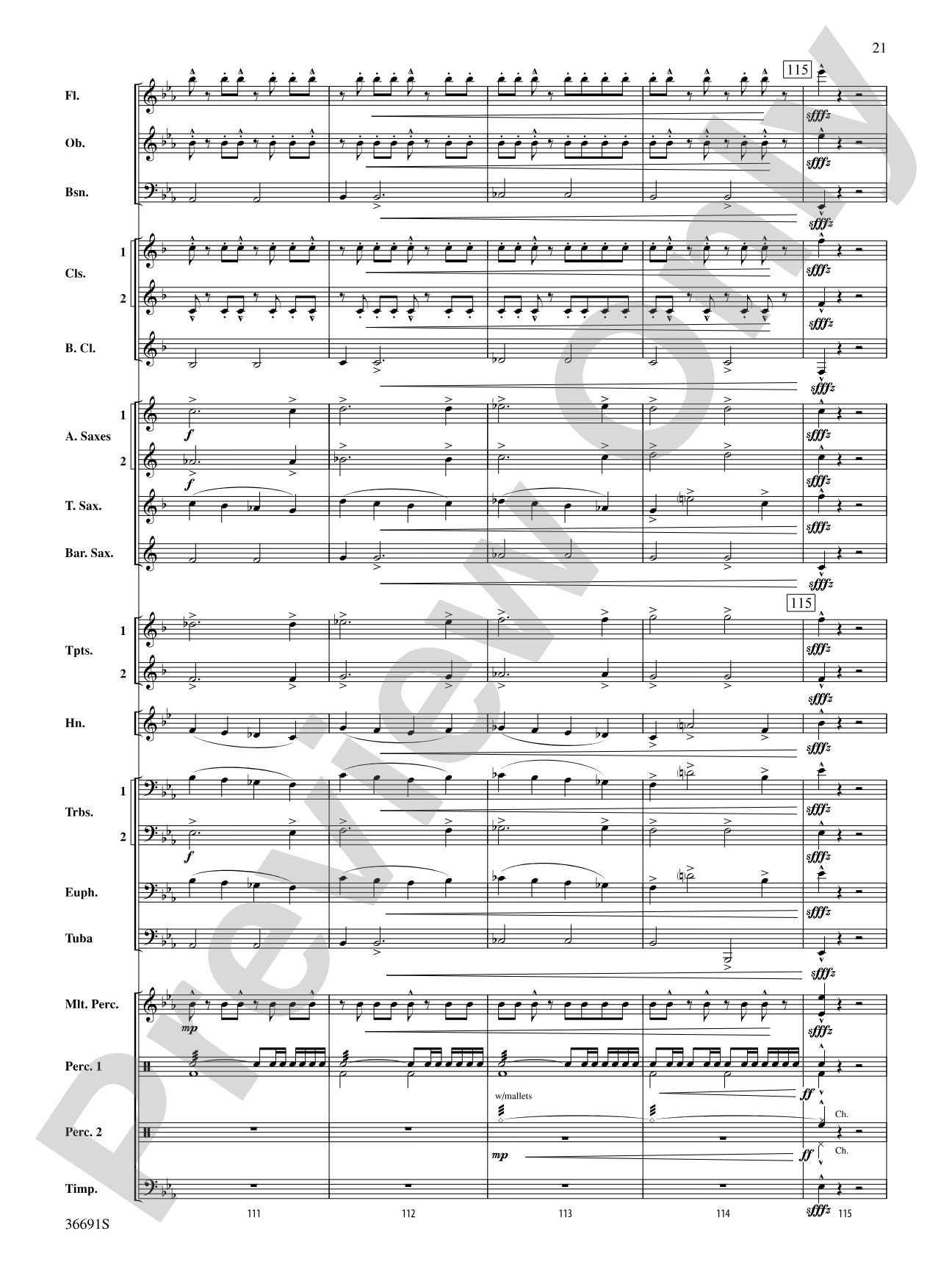 Spontaneous Combustion: Concert Band Conductor Score & Parts